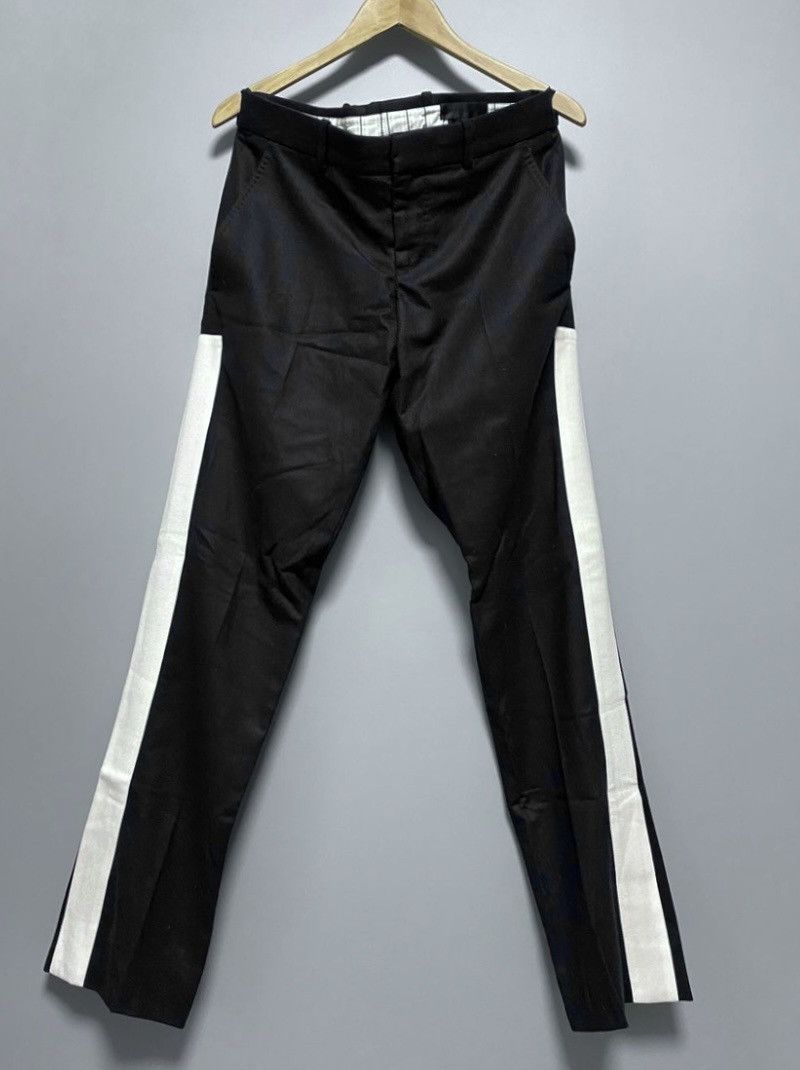 Alexander McQueen AW 2013 Wool Cashmere Black White Trousers Side Stripe Pants Size US 34 / EU 50 - 12 Thumbnail