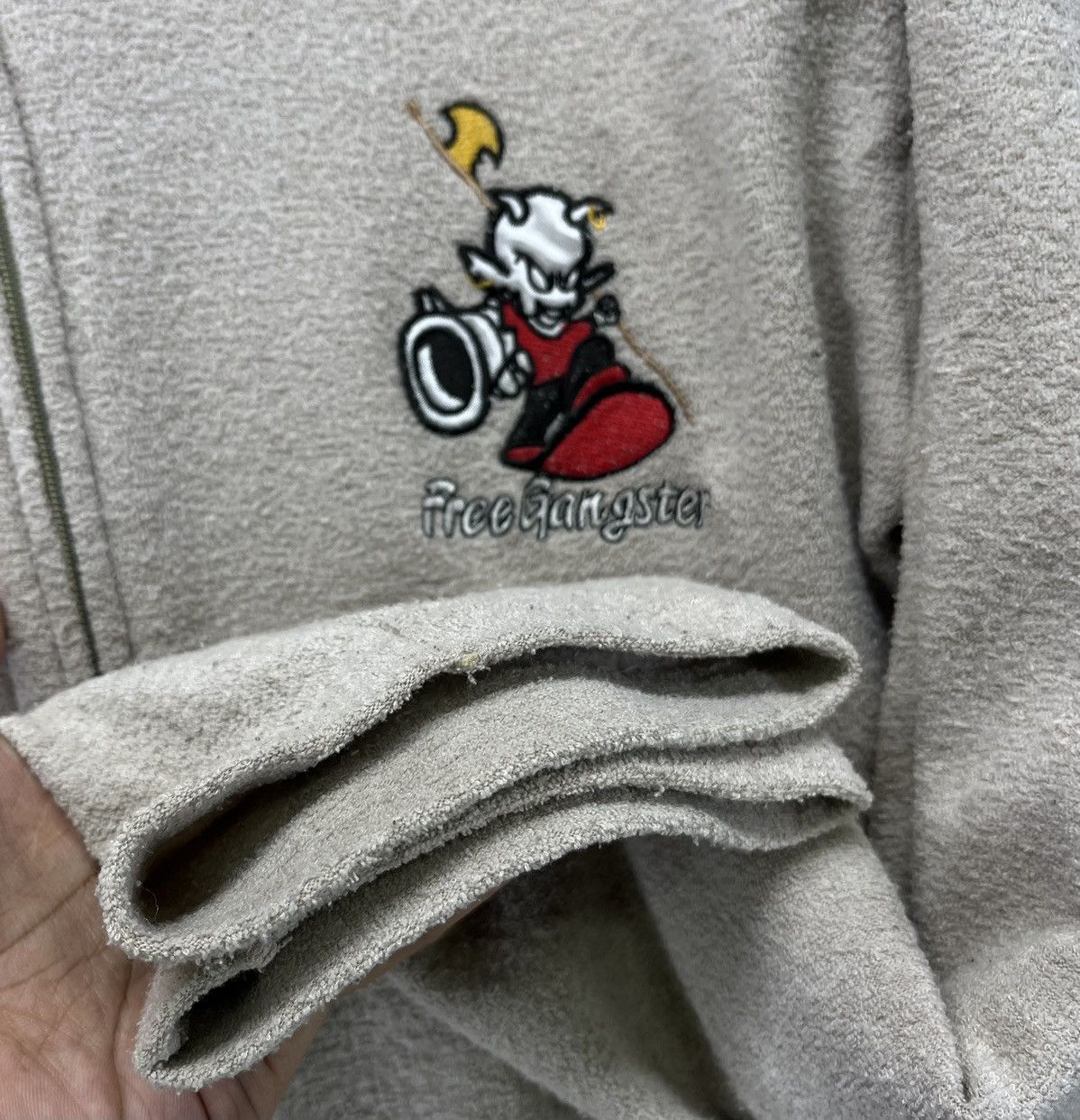 Japanese Brand Vintage Great Free Gangster Fleece Hoodie Sweatshirt Size US M / EU 48-50 / 2 - 16 Thumbnail
