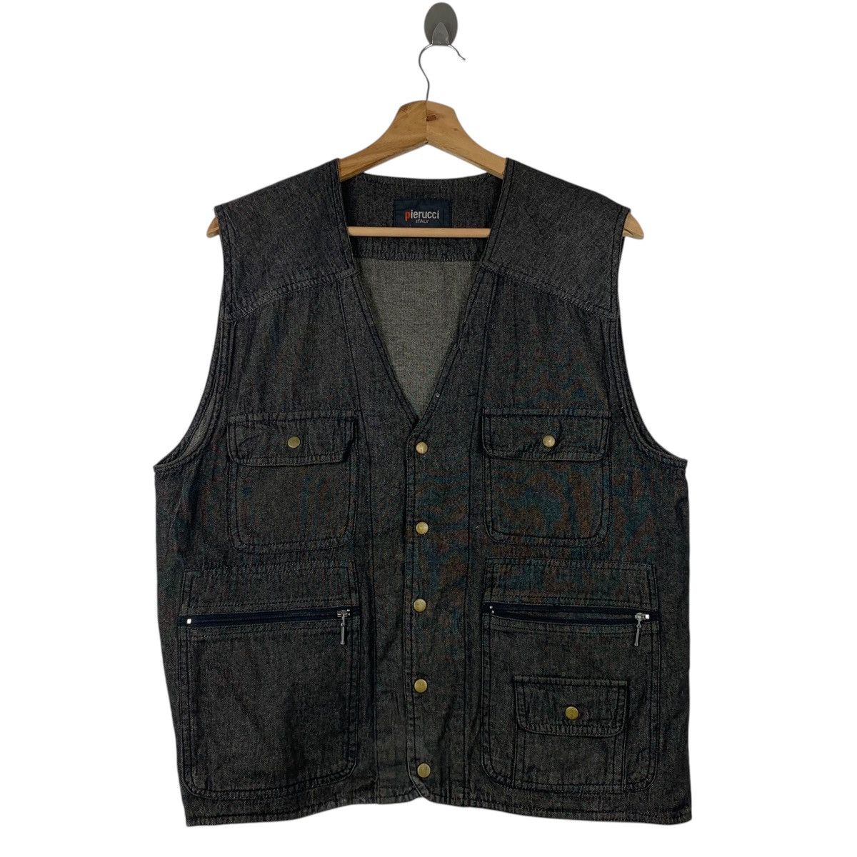 Vintage Vintage PIERUCCI Italy Italian Designer Vest Jacket Sleevel Size US M / EU 48-50 / 2 - 1 Thumbnail