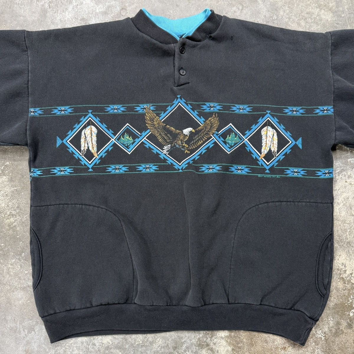 Vintage 90s Art Unlimited Eagle Sweatshirt USA XL Size US XL / EU 56 / 4 - 2 Thumbnail