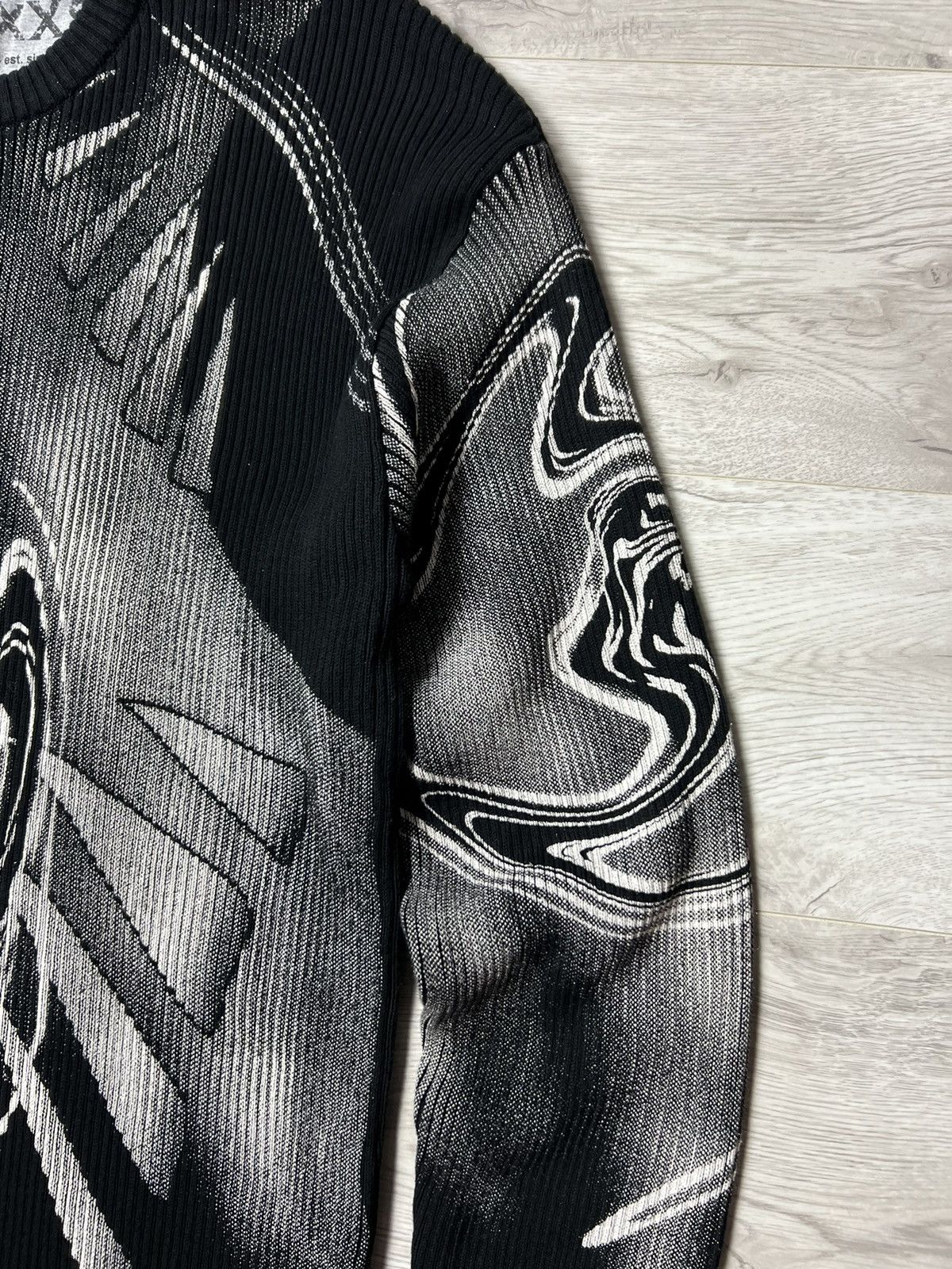 If Six Was Nine Crazy Vintage Avant-Garde Tribal Knit Ribed Sweater Diesel Size US XXL / EU 58 / 5 - 8 Thumbnail