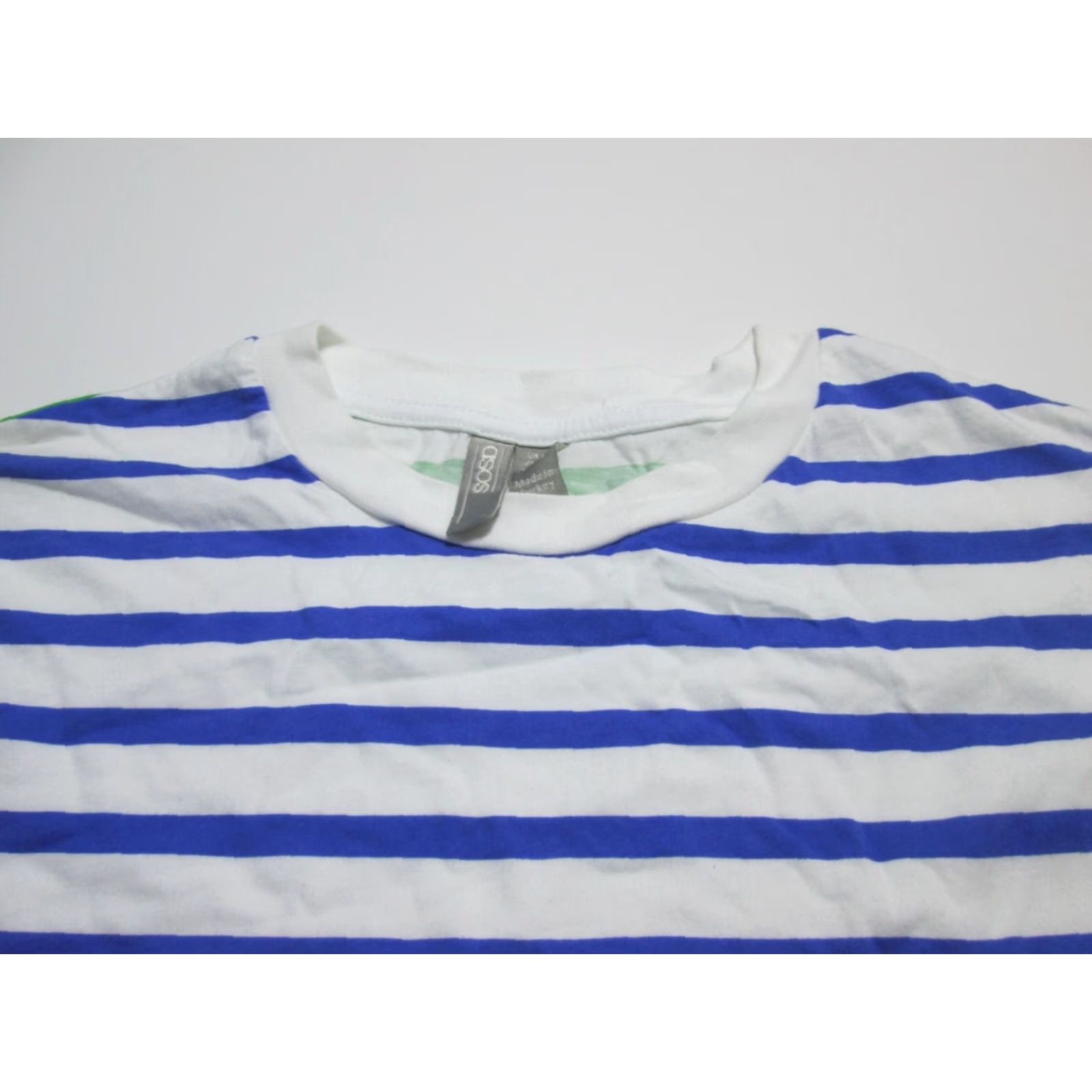 Asos Asos Womens Sweatshirt White Multi Striped Long Sleeve Crew Neck Stretch Size 4 Size S / US 4 / IT 40 - 4 Thumbnail