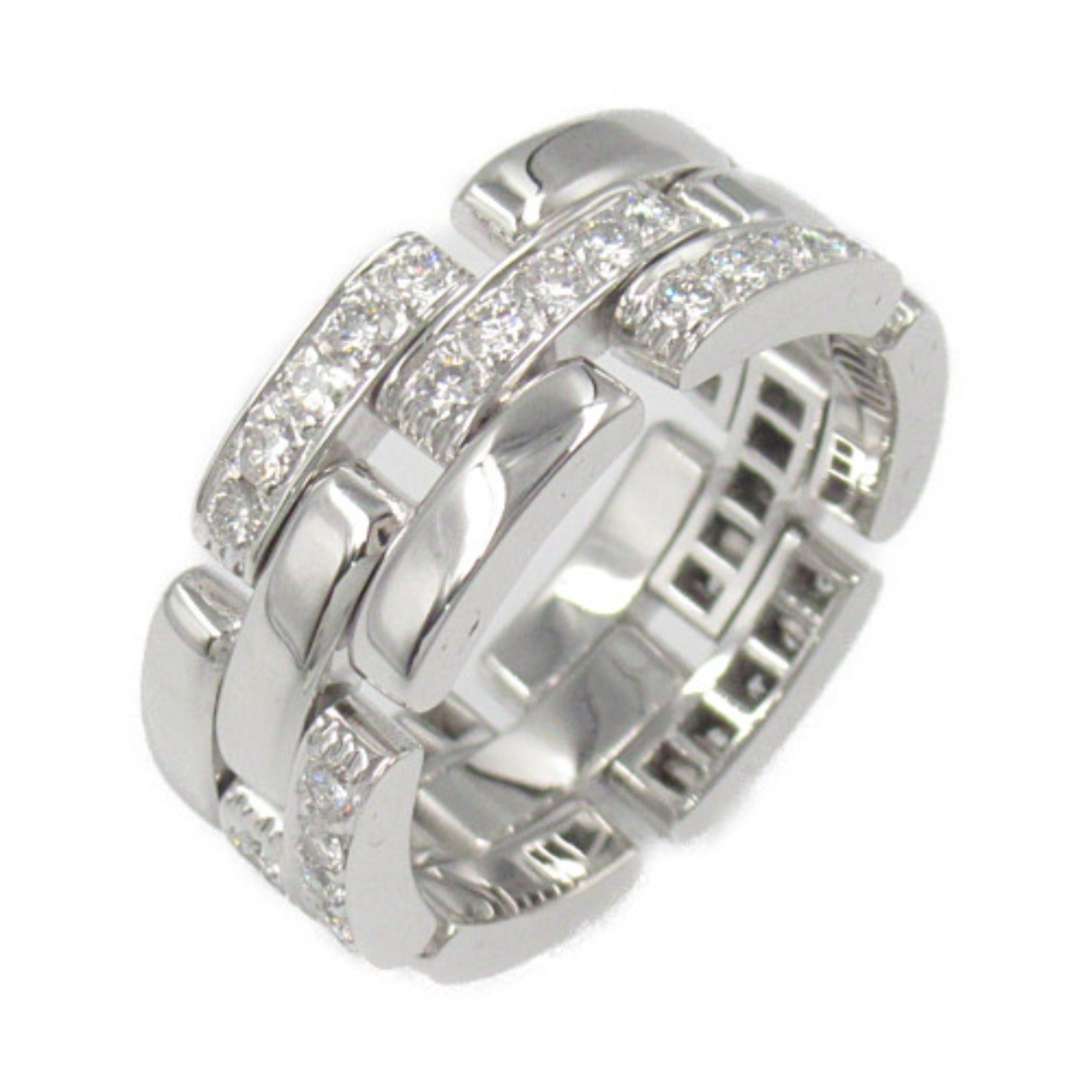 Cartier Cartier Mailon Panthère Half Diamond Ring K18Wg (White Gold) Clear Size ONE SIZE - 1 Thumbnail
