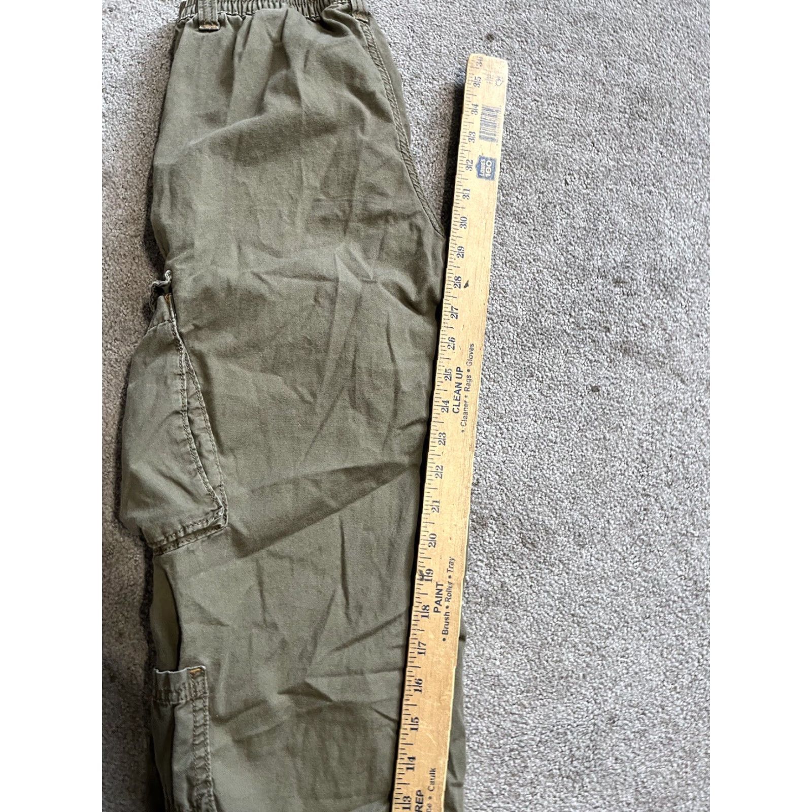 H&M VINTAGE Divided by H&M Women's High-Rise Cargo Pocket Pants 0 Green 100% Cotton Size 25" / US 0 / IT 36 - 6 Thumbnail