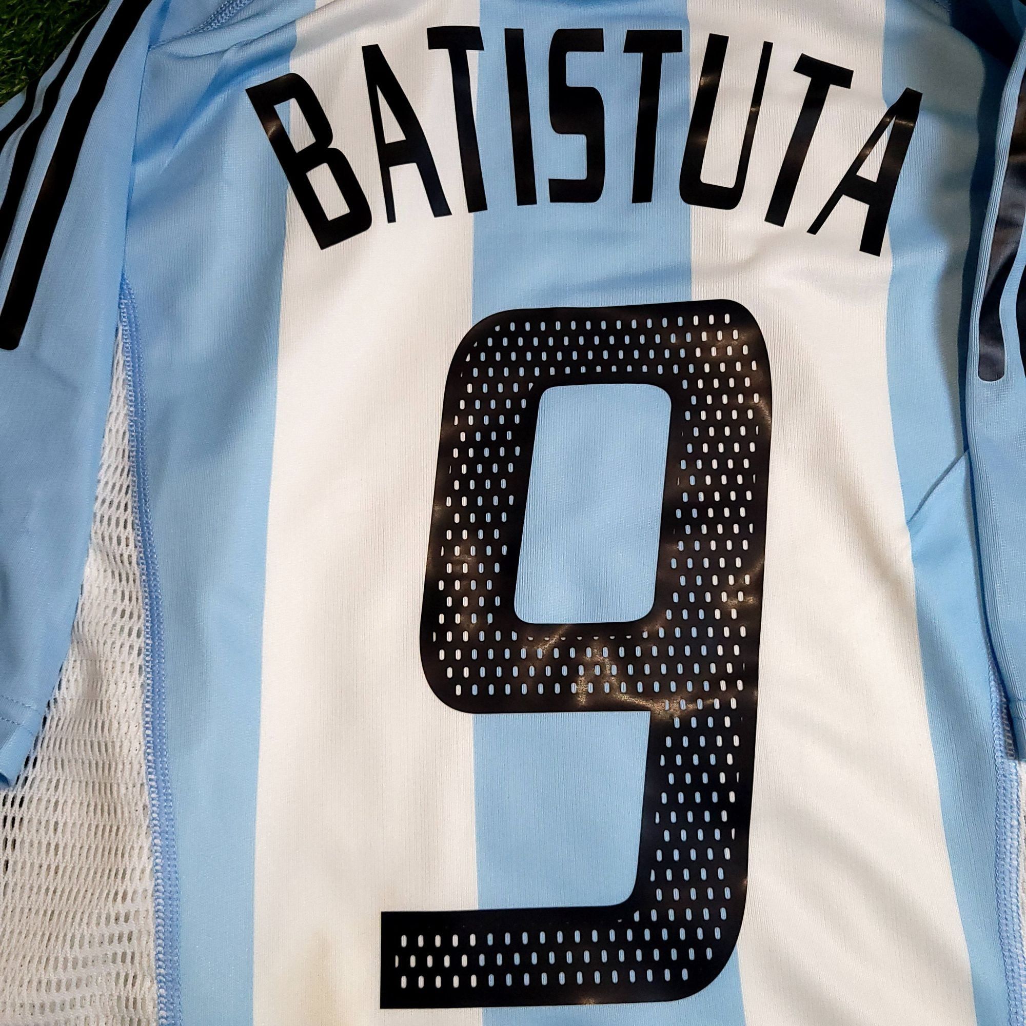 Adidas Batistuta Argentina 2002 WC PLAYER ISSUE Soccer Jersey L Size US L / EU 52-54 / 3 - 4 Thumbnail