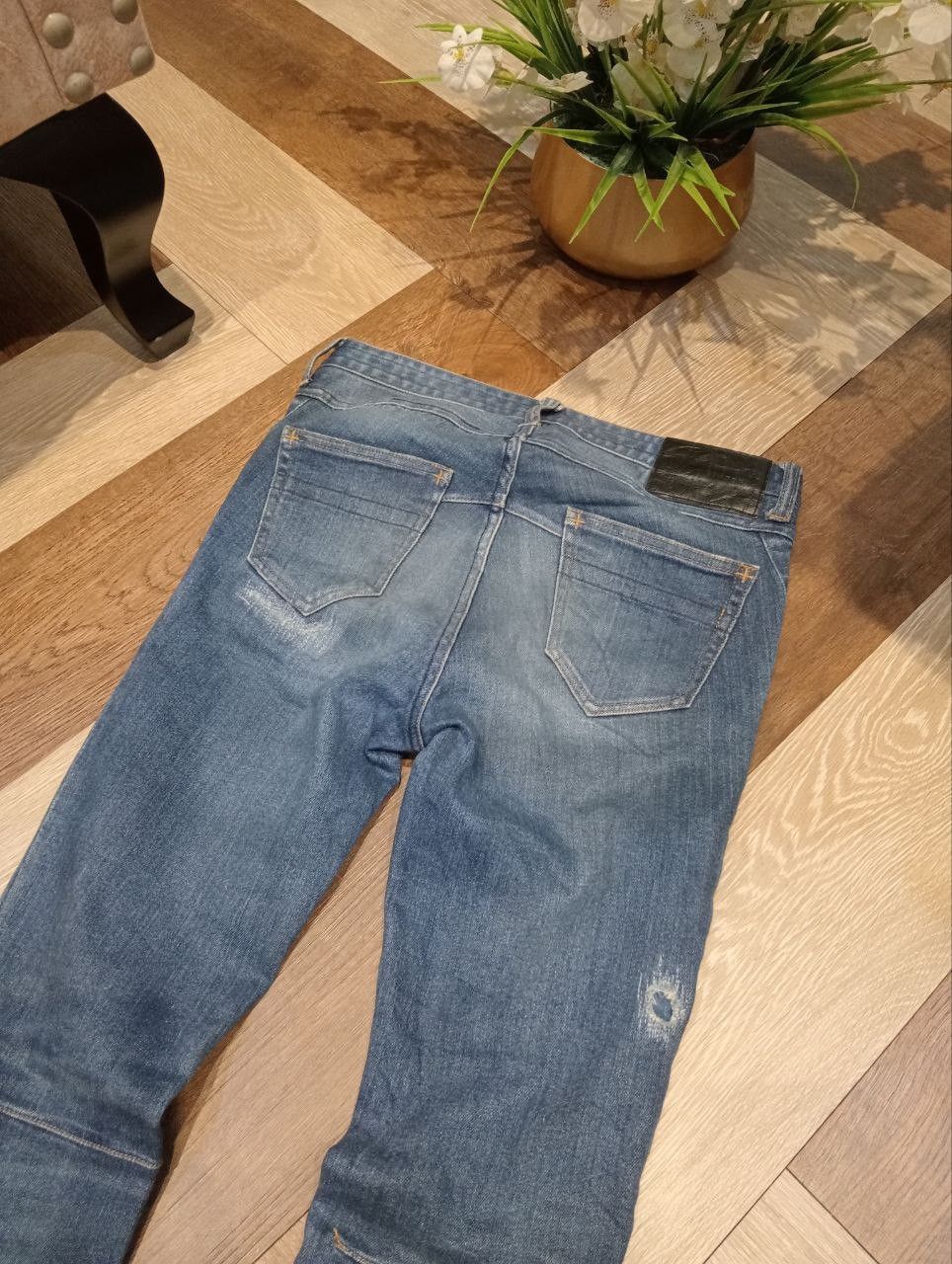 Number (N)ine NUMBER NINE x STUDIOUS BLUE DENIM STRETCH SKINNY PANTS Size US 29 - 11 Thumbnail
