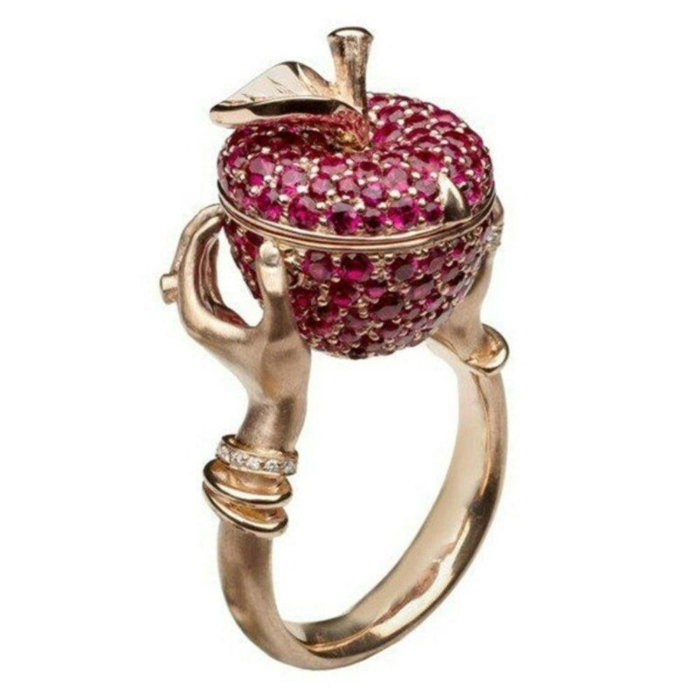Designer Opening Murder She Wrote Poison Apple Rose Ring - Size 6 Size ONE SIZE - 2 Thumbnail