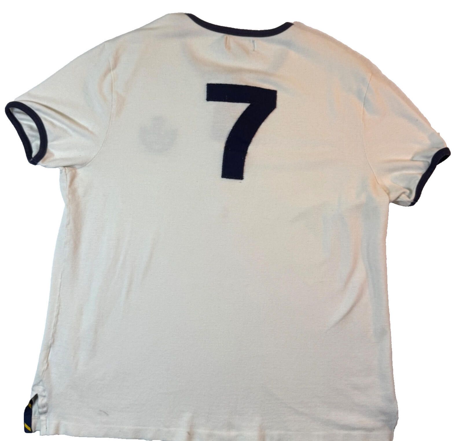 Other Polo Ralph Lauren Rugby Shirt Mens XL Cream Y2K Ringer Size US XL / EU 56 / 4 - 2 Thumbnail