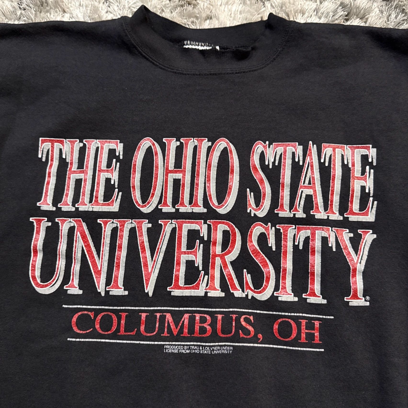 Vintage VINTAGE 90s The Ohio State University Faded Black Crewneck Sweatshirt L Mens/Adult Regular Size Large Crewneck Distressed Ohio State University Ku Size US L / EU 52-54 / 3 - 2 Thumbnail