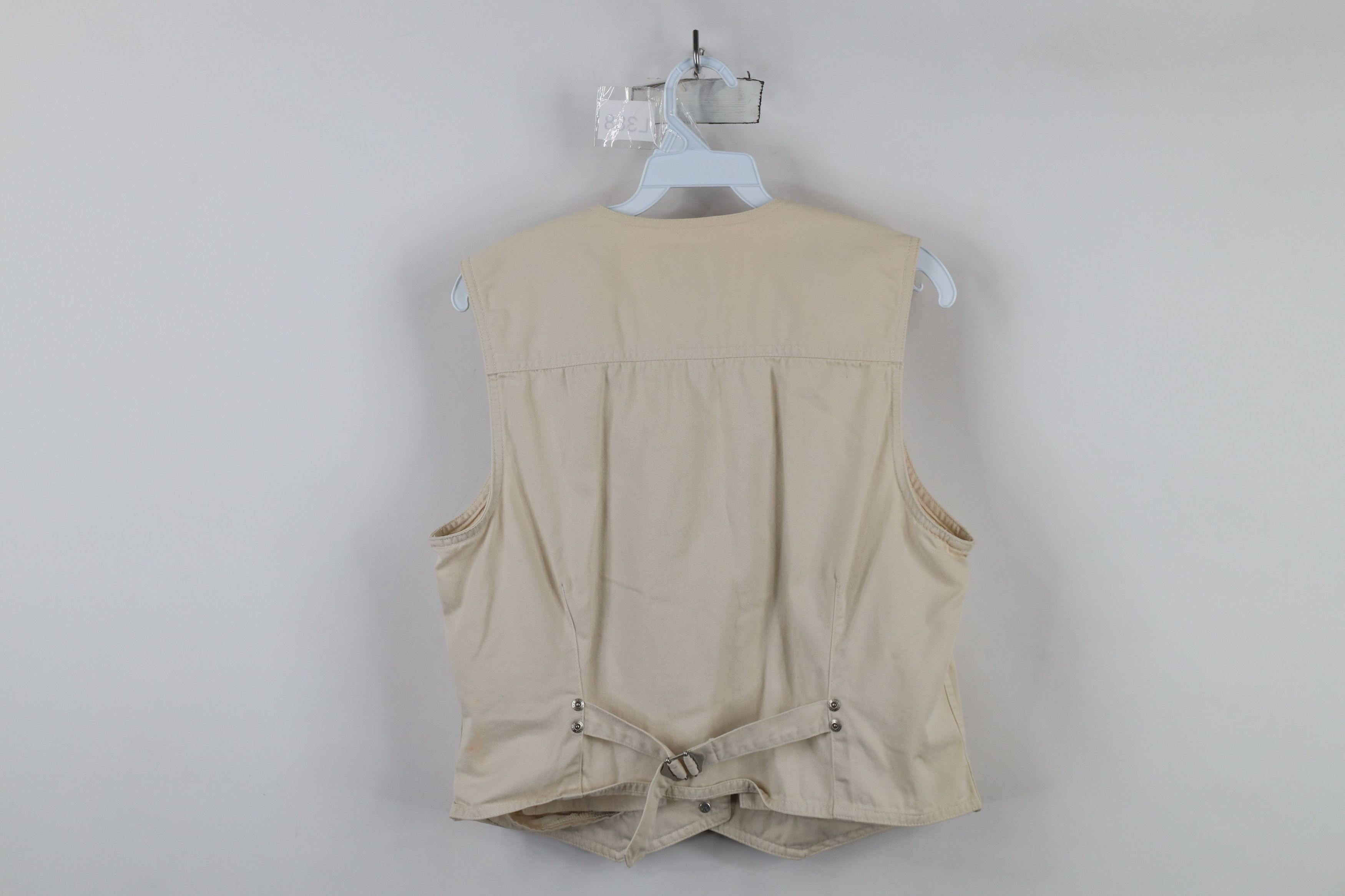 Vintage Vintage 90s Streetwear Chino Button Vest Jacket Beige Size M / US 6-8 / IT 42-44 - 10 Thumbnail