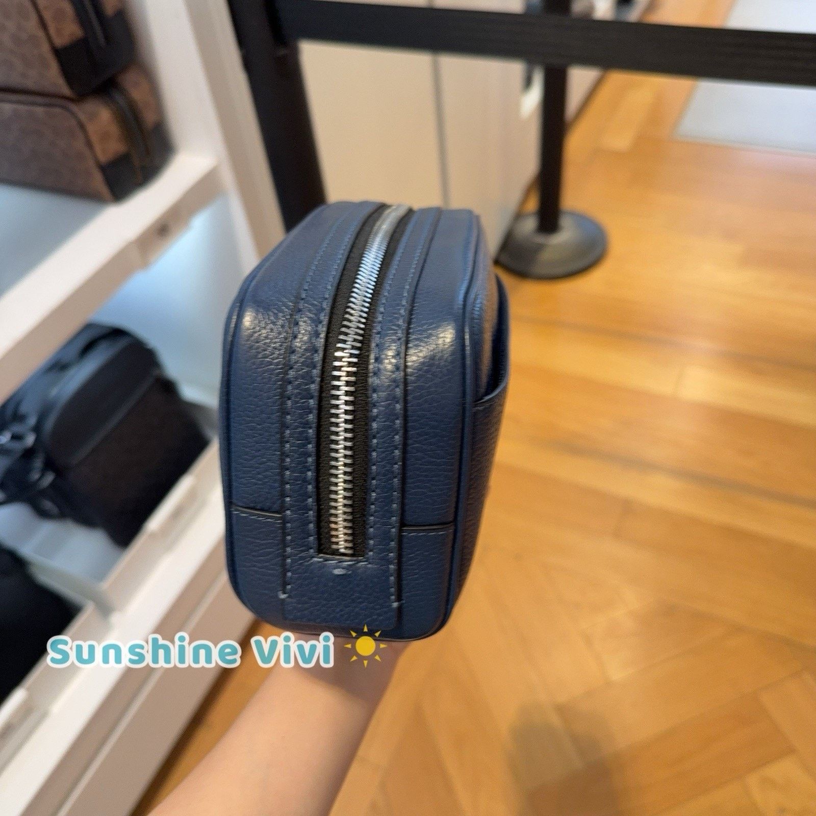 Coach NWT Coach MEN Small Travel Kit Car CEK63 Leather Deep blue Size ONE SIZE - 4 Thumbnail