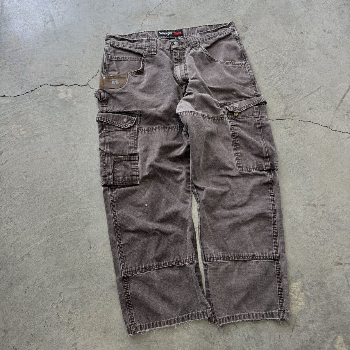 Wrangler Vintage Thrashed And Fedex Wrangler Rigs Chocolate Pants Size US 34 / EU 50 - 2 Thumbnail