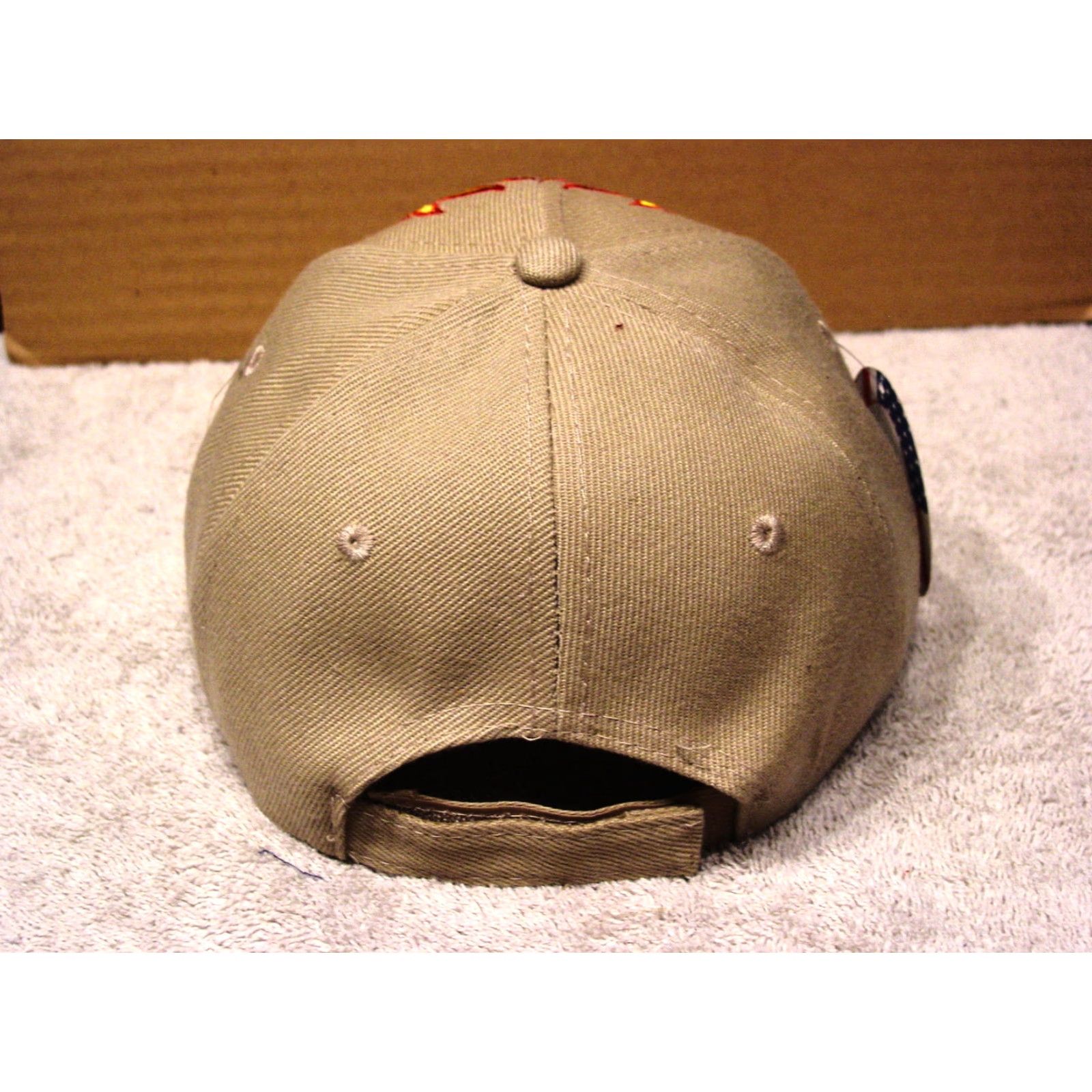 Route 66 VINTAGE Route 66 Flames Baseball Cap Men Adjustable Beige Cap Style Mens Size ONE SIZE - 2 Thumbnail