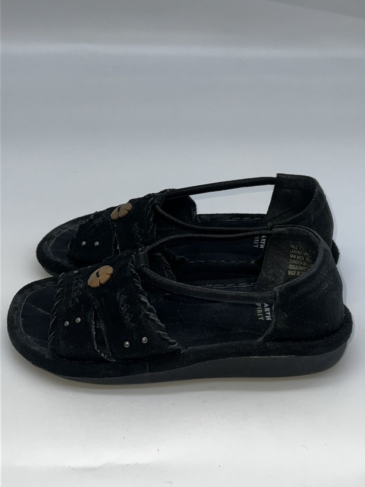 Other Earth Spirit Women's Black Suede Slip-On Shoes Size 7W Bead Size US 7 / IT 37 - 2 Thumbnail