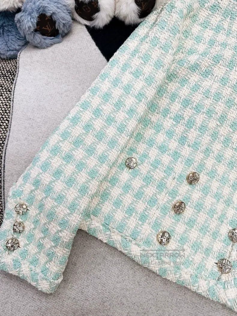 Chanel Chanel 23S spring and summer mint green double-breasted pl Size XS / US 0-2 / IT 36-38 - 3 Thumbnail
