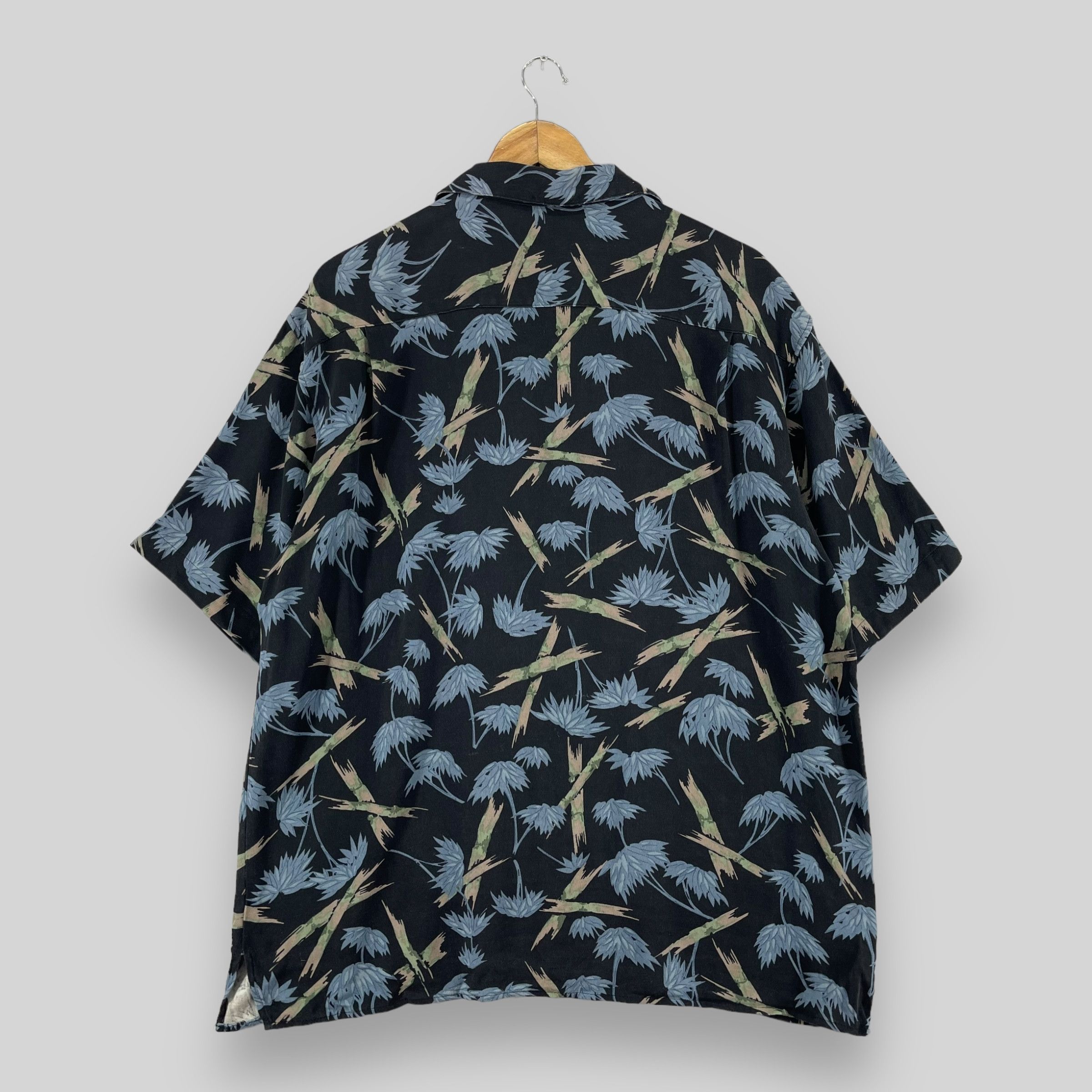 Japanese Brand × Vintage Vintage Hawaiian Japanese Bamboo Leaves Motive Button Up Size US XL / EU 56 / 4 - 6 Thumbnail