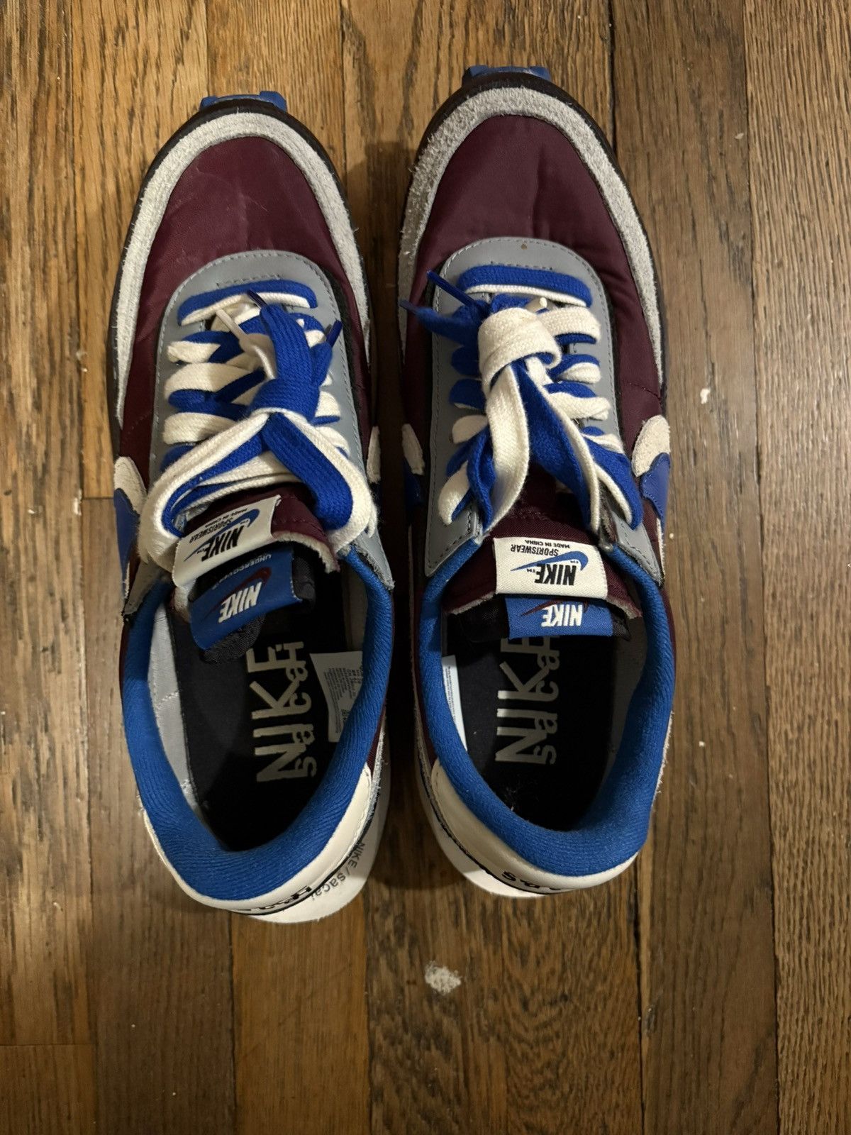 Nike × Sacai × Undercover NIKE SACAI x UNDERCOVER LDWaffle “Night Maroon Team Royal” Size US 10 / EU 43 - 6 Thumbnail