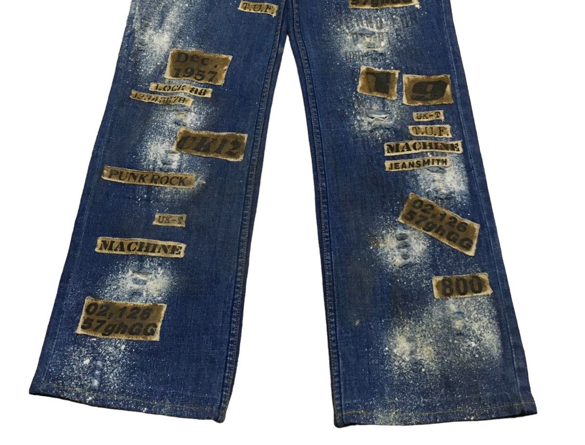 Japanese Brand Rare Design Vintage Tough Jeansmith Patchwork Jeans 2000s Size US 28 / EU 44 - 5 Thumbnail