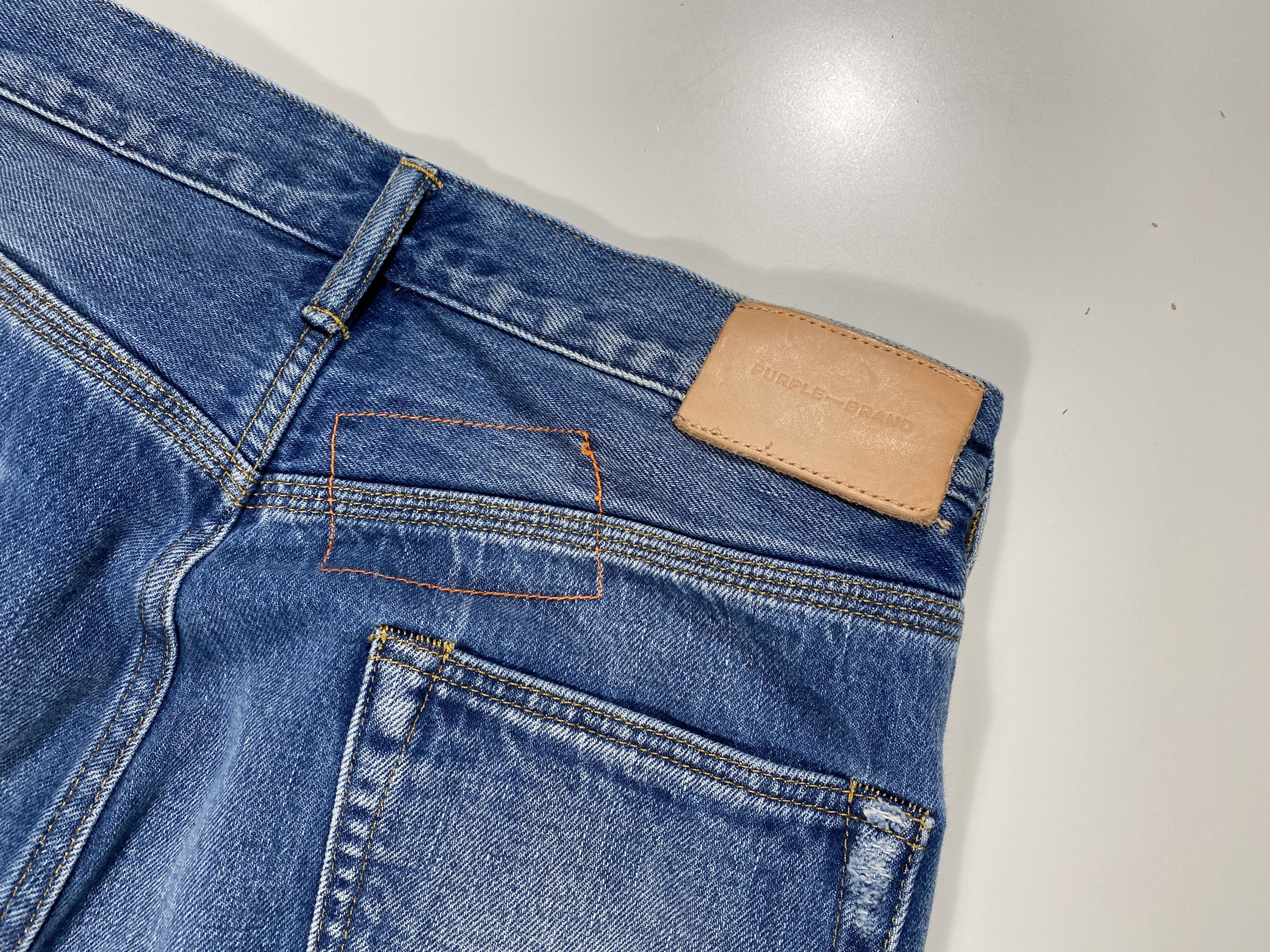 Purple Brand Purple Brand P-003 - Indigo Vintage Distressed crop 32x23 Size US 32 / EU 48 - 7 Thumbnail