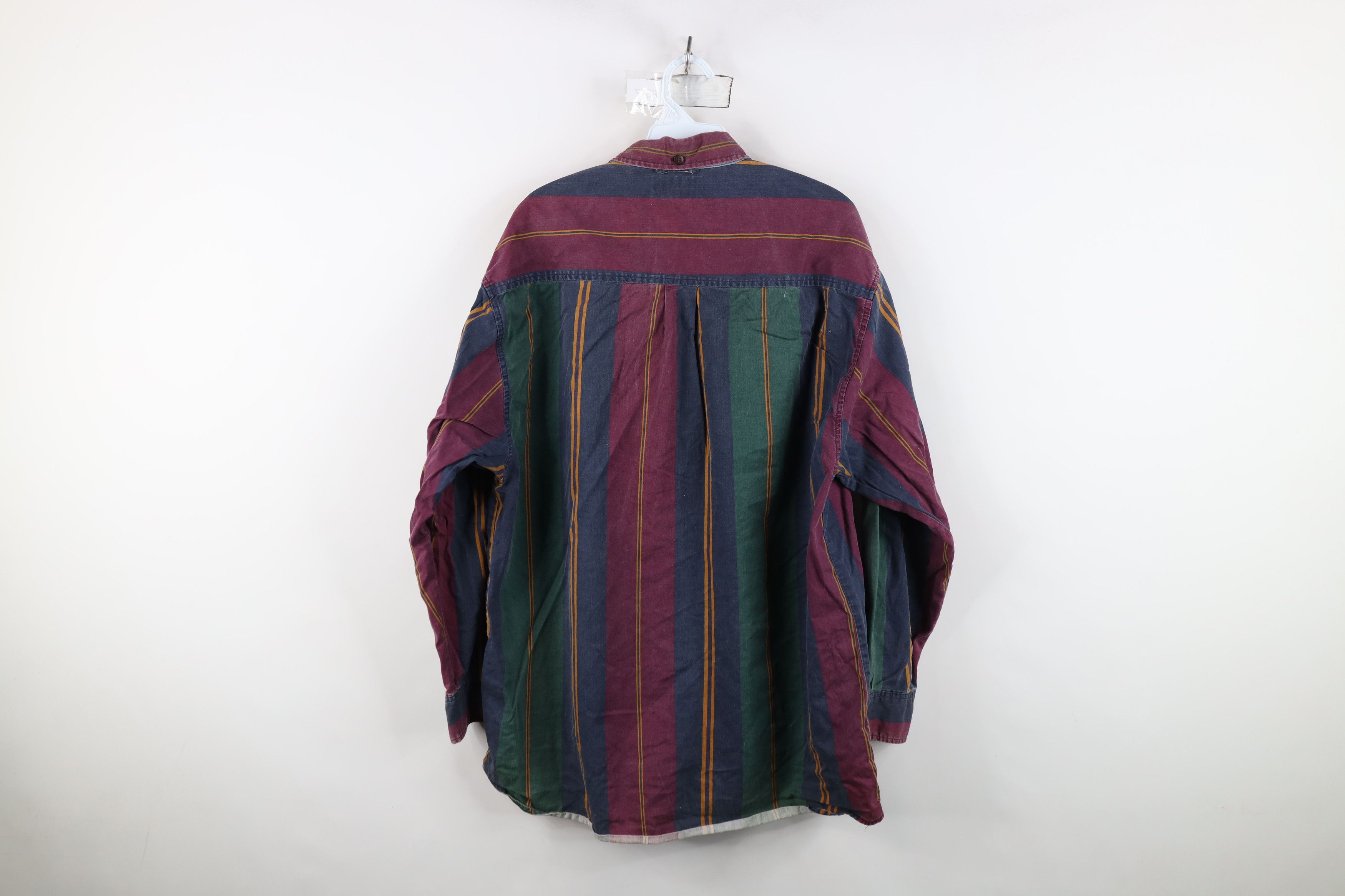 Vintage Vintage 90s Streetwear Rainbow Striped Button Shirt Size US M / EU 48-50 / 2 - 12 Thumbnail