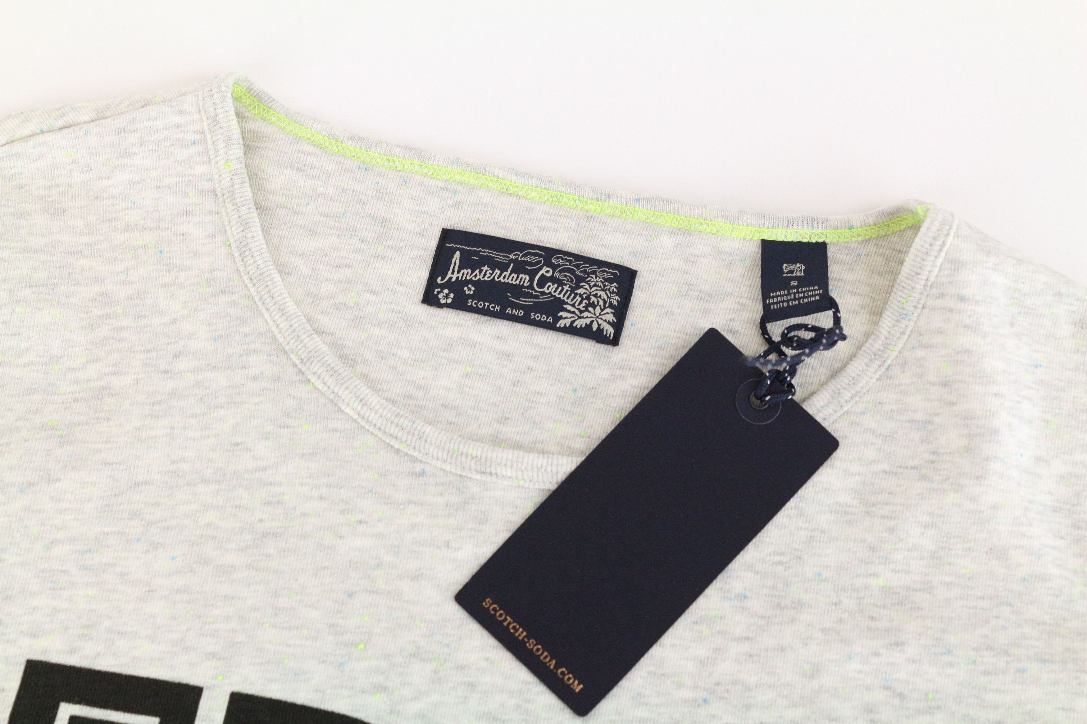 Scotch & Soda AMS COUTURE S Grey Cotton Blend Logo Sweatshirt 61691 Size US S / EU 44-46 / 1 - 3 Thumbnail