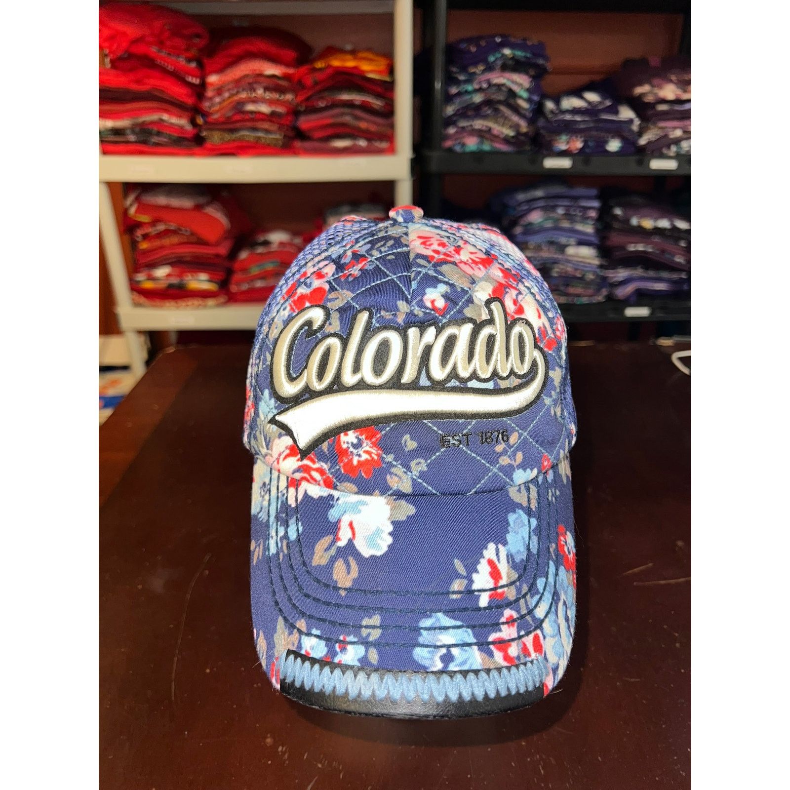Robin Ruth Robin Ruth Colorado Hat Floral Flower Blue Snapback Headwear Size ONE SIZE - 2 Thumbnail
