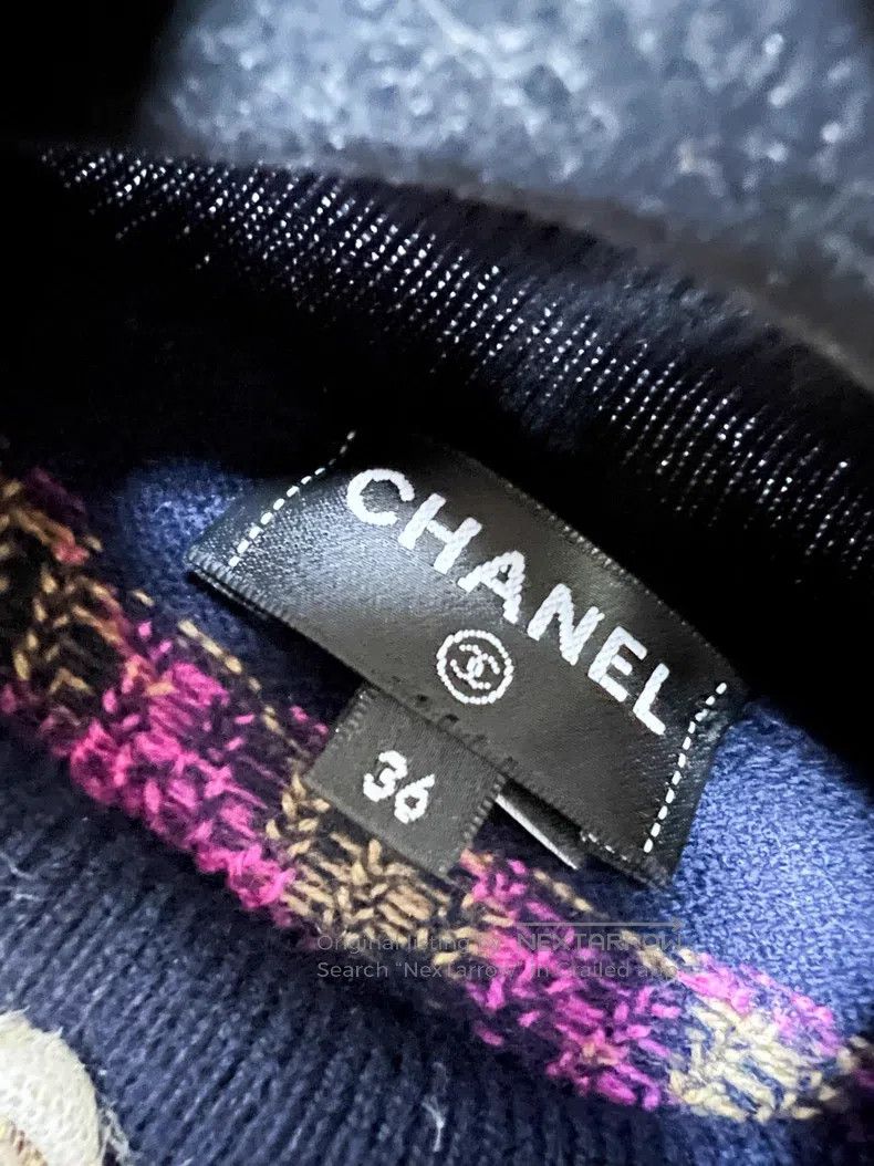 Chanel Chanel Neckline pink gemstone necklace high collar knitted Size XS / US 0-2 / IT 36-38 - 5 Thumbnail