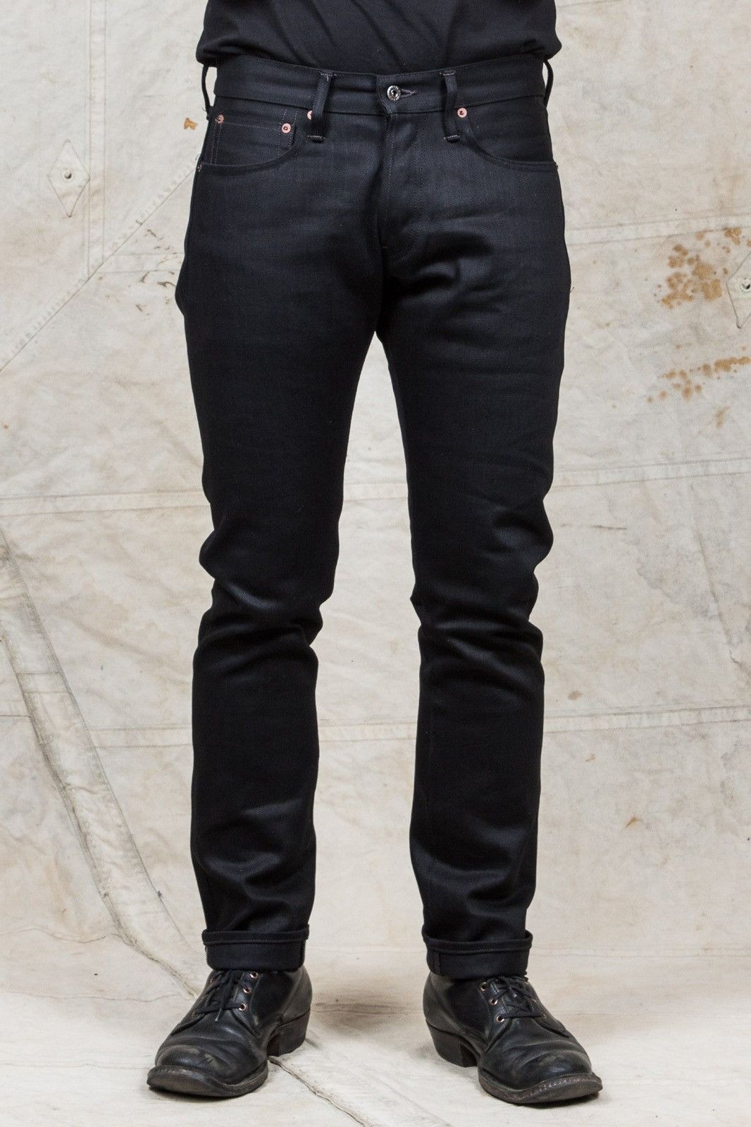Indigofera Indigofera Ray Gunpowder Black 14Oz Selvage Denim Jeans Size US 31 - 3 Thumbnail