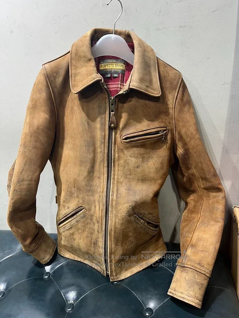 Schott Schott Oil-soaked motorcycle leather jacket Size US XS / EU 42 / 0 - 1 Thumbnail