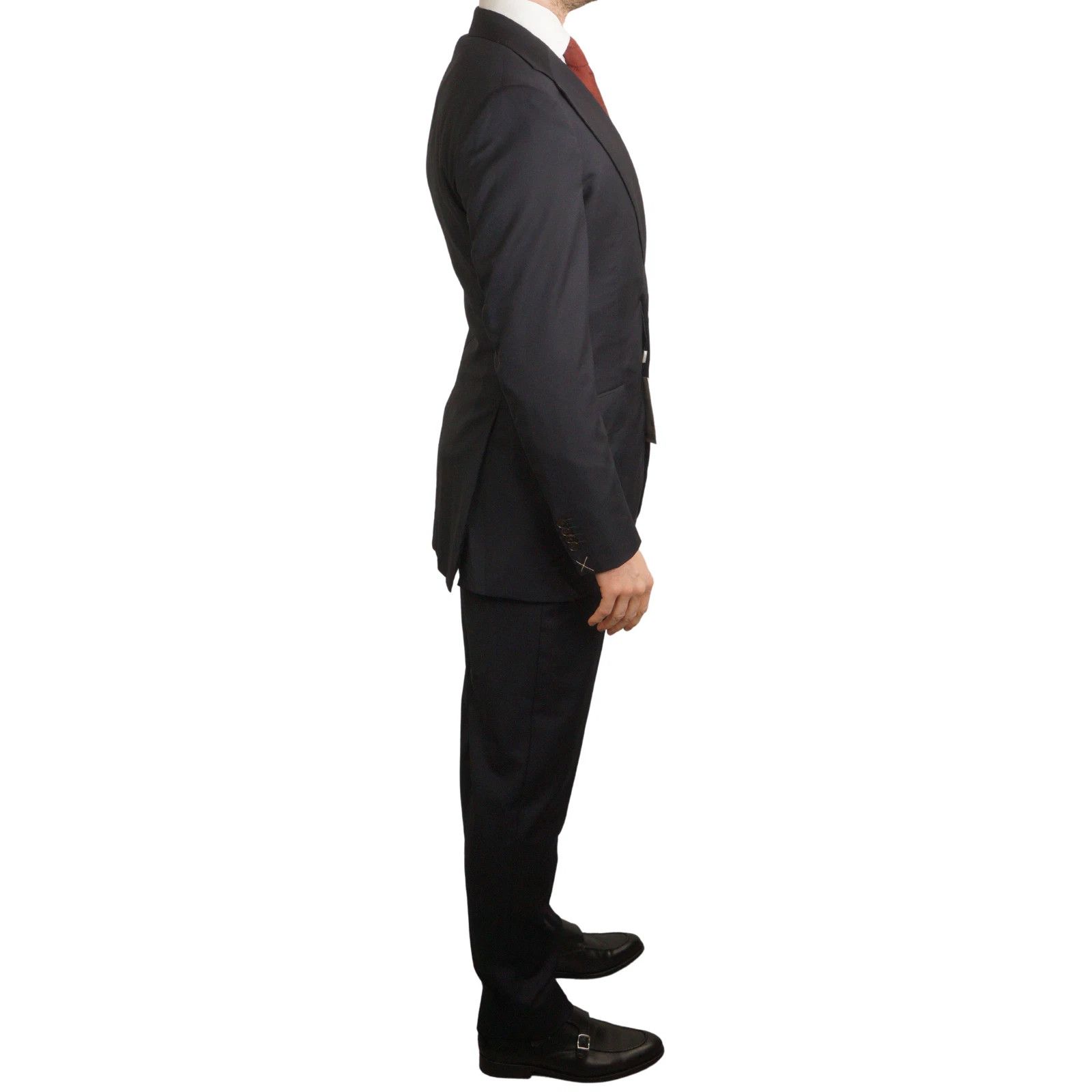 Suitsupply Men Suitsupply 3 Piece Suit La Spalla Navy Peak Lapel US40L Size 40L - 2 Thumbnail