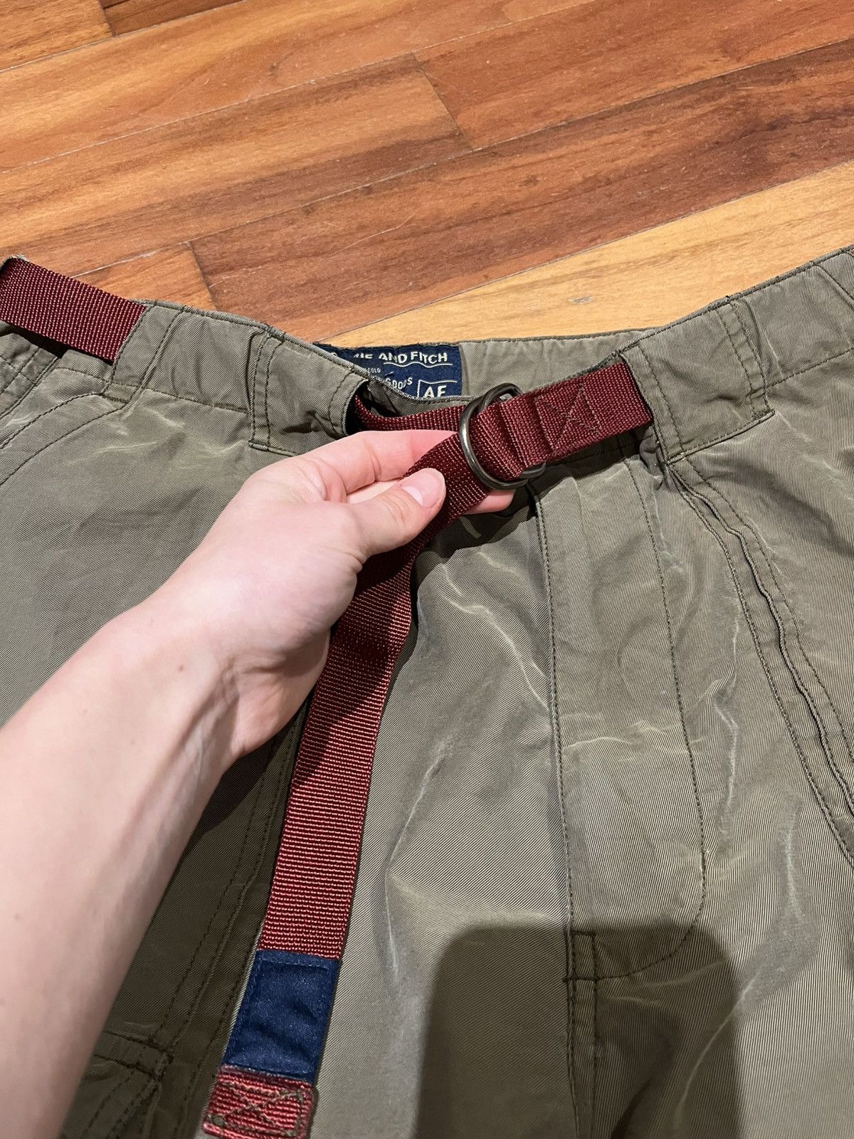 Abercrombie & Fitch army green vintage A&F parachute pants Size US 34 / EU 50 - 5 Thumbnail