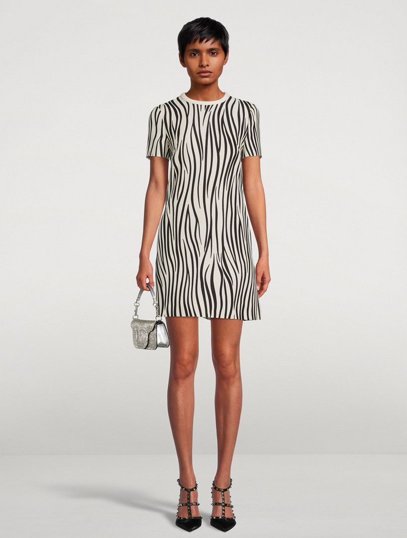 Valentino o1y0326 Mini Dress in Ivory/Black Size XS / US 0-2 / IT 36-38 - 4 Thumbnail