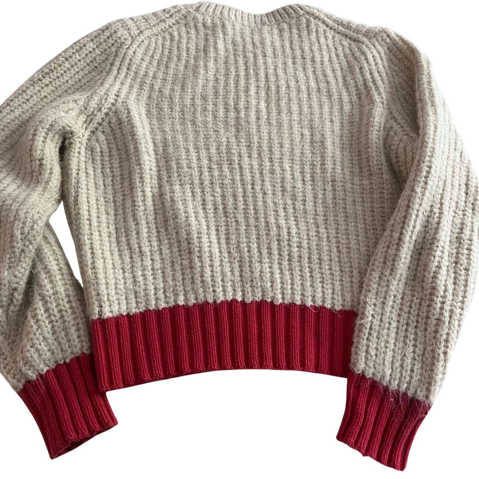 Zara Zara Vintage-Inspired Rib Knit Sweater Cream Tan Size S / US 4 / IT 40 - 4 Thumbnail