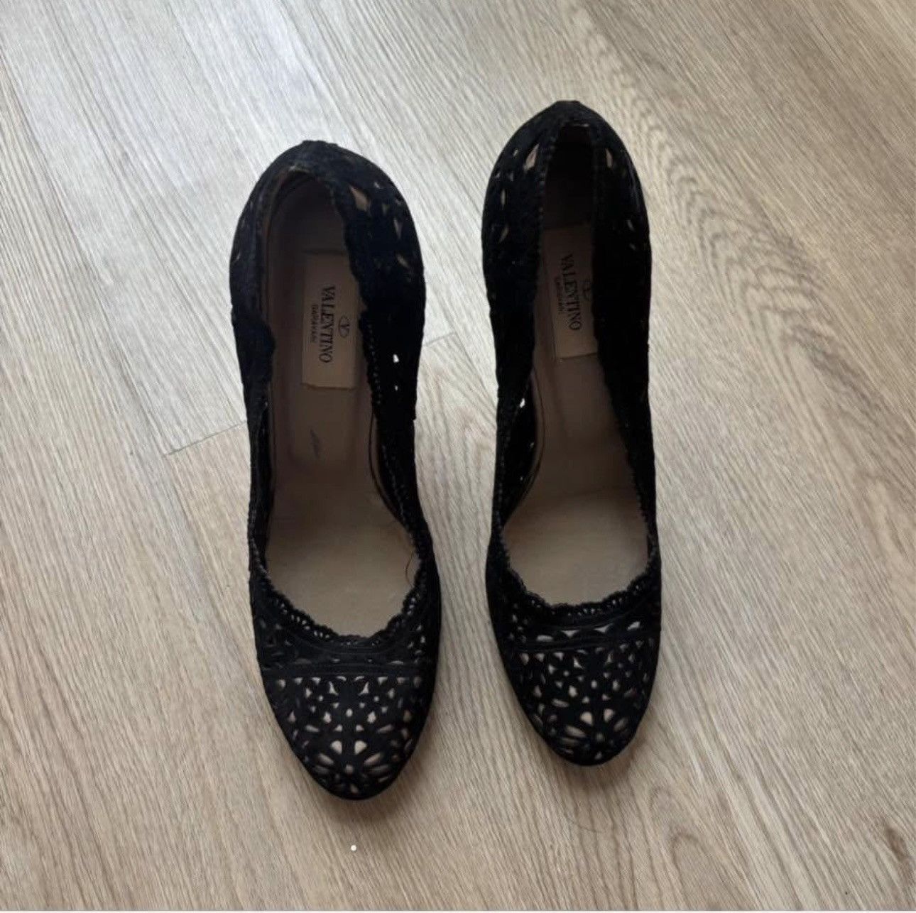 Valentino Valentino Black Heels Suede Size US 7.5 / IT 37.5 - 4 Thumbnail