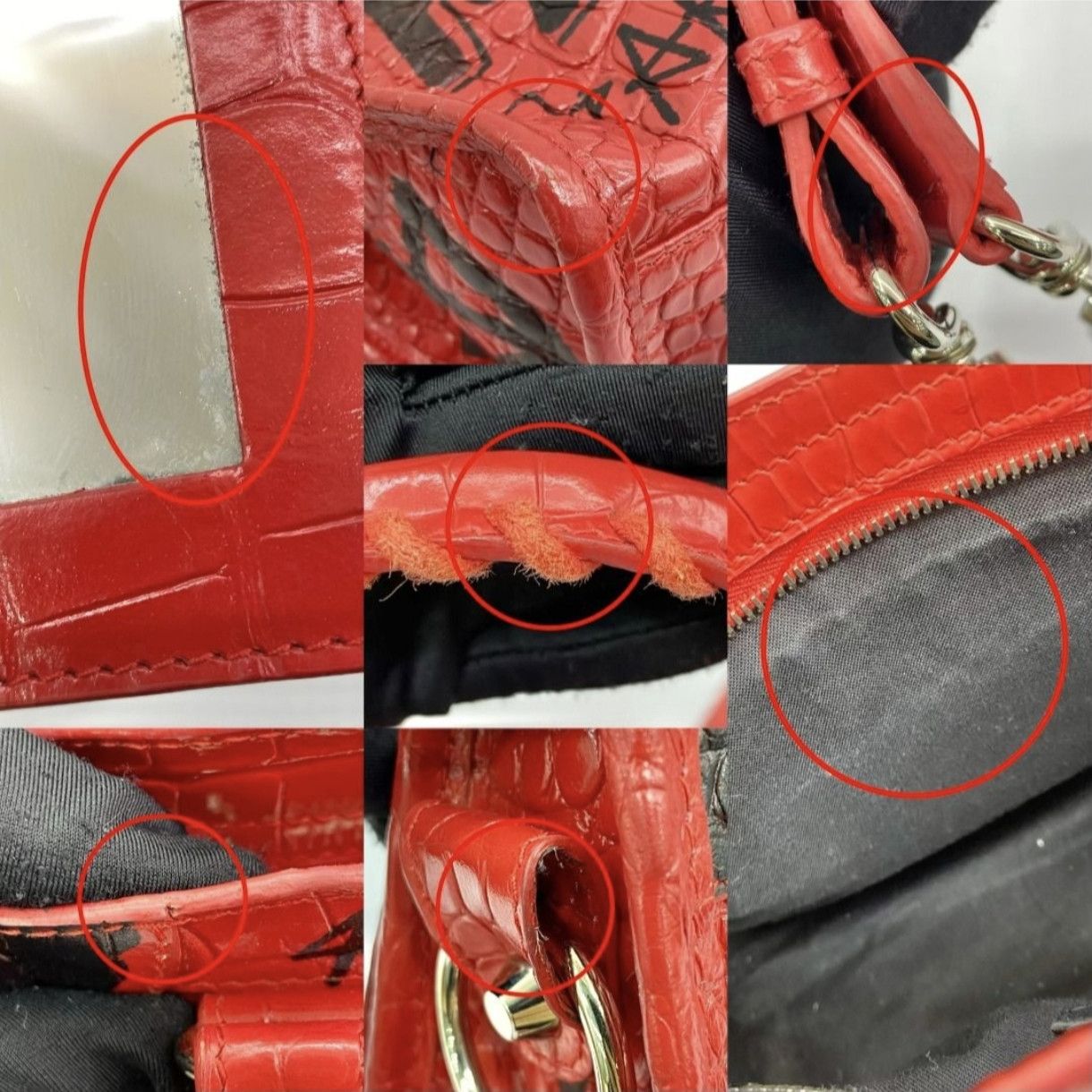Balenciaga Balenciaga Calfskin Crocodile Embossed Graffiti Mini City Size ONE SIZE - 13 Thumbnail