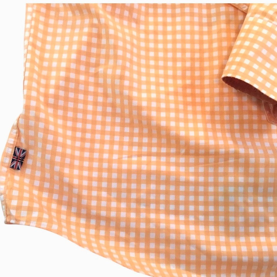 English Laundry English Laundry Men's Dress Shirt 15-1/2-34/35 Orange Check Size US L / EU 52-54 / 3 - 7 Thumbnail