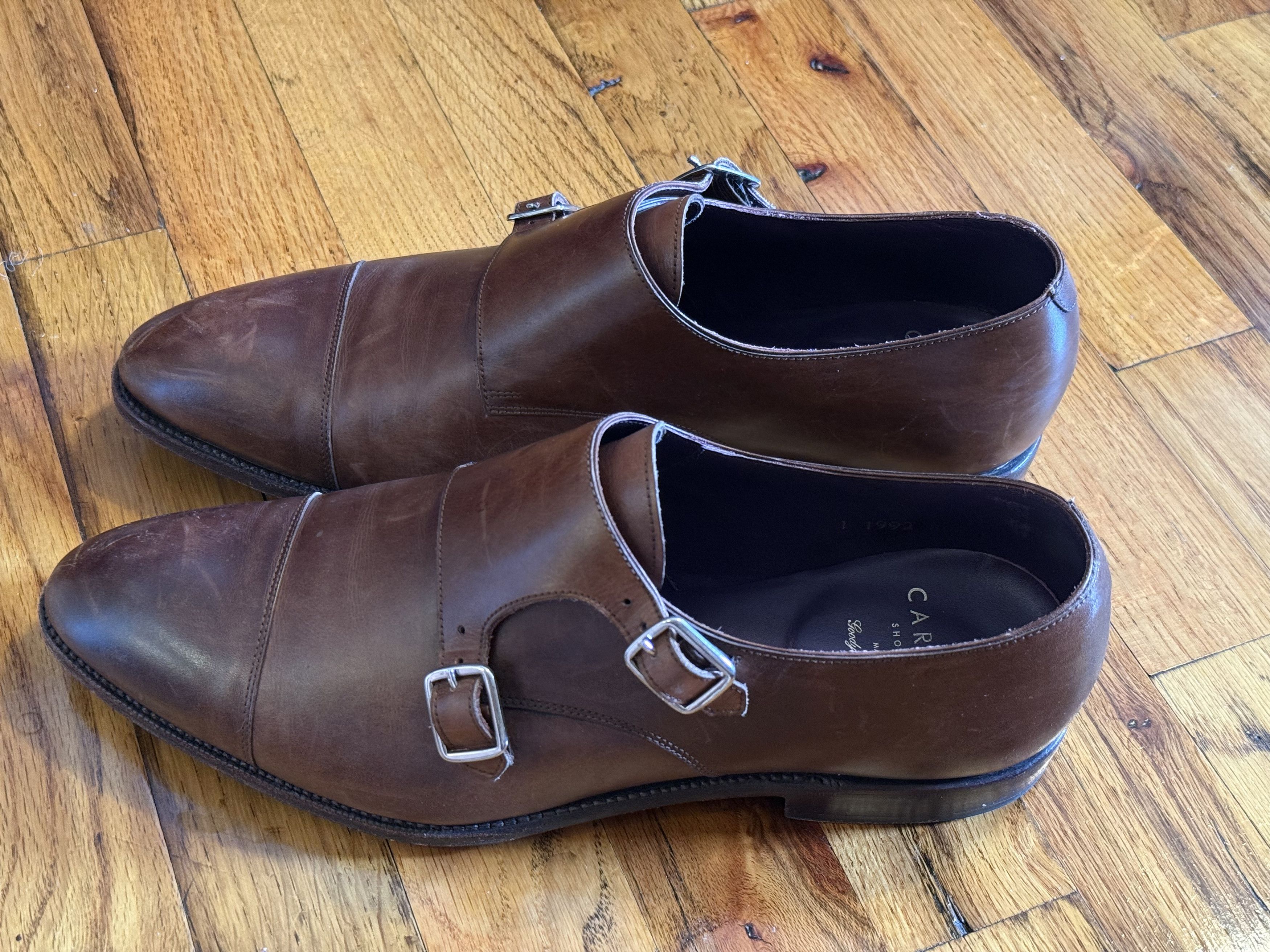 Carmina Carmina Double Monk Straps - Brown (8.5 UK / 9.5 US) Size US 9.5 / EU 42-43 - 2 Thumbnail