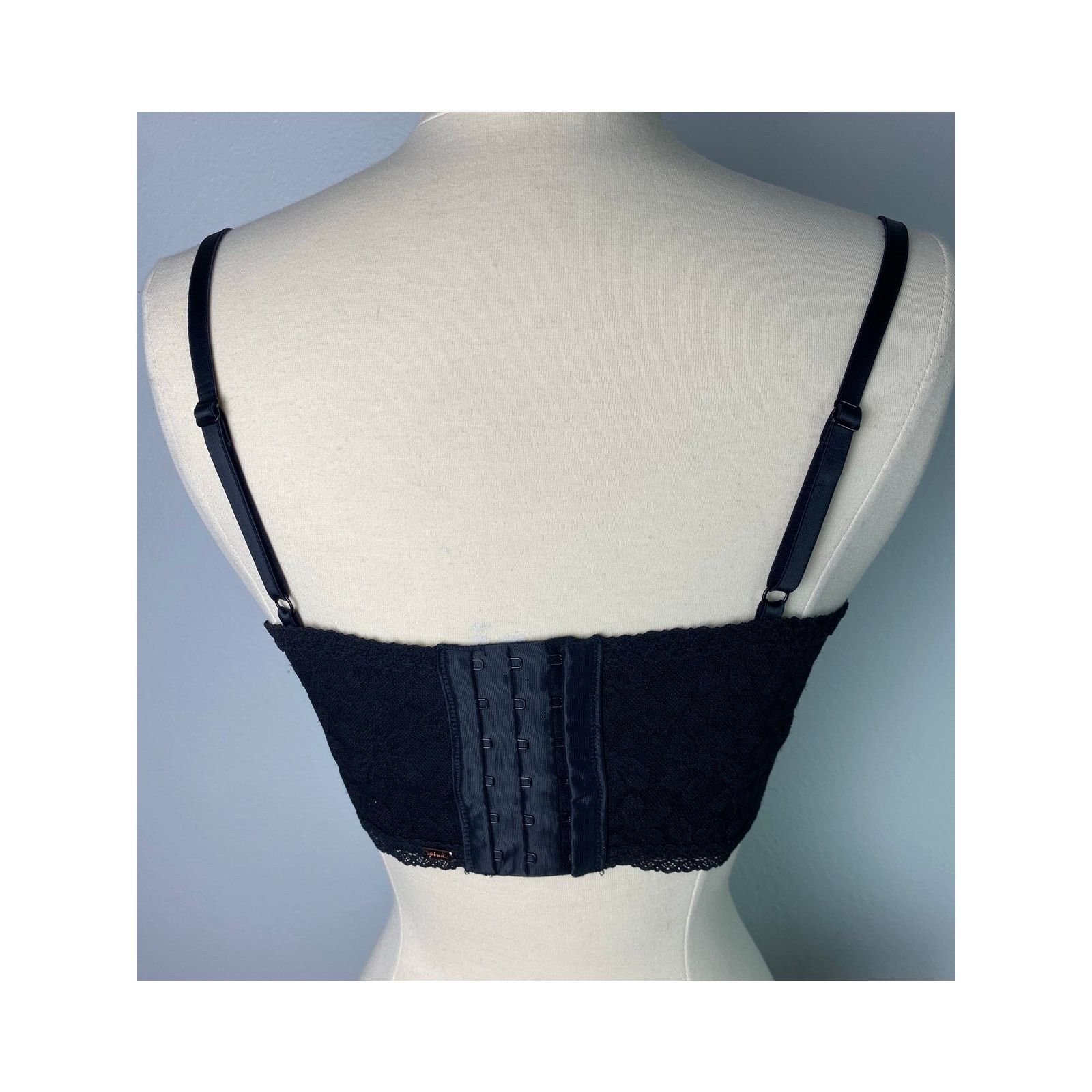 Pink Pink Bra Sz. 34C, Medium, Black w/ Flowers Size ONE SIZE - 3 Thumbnail