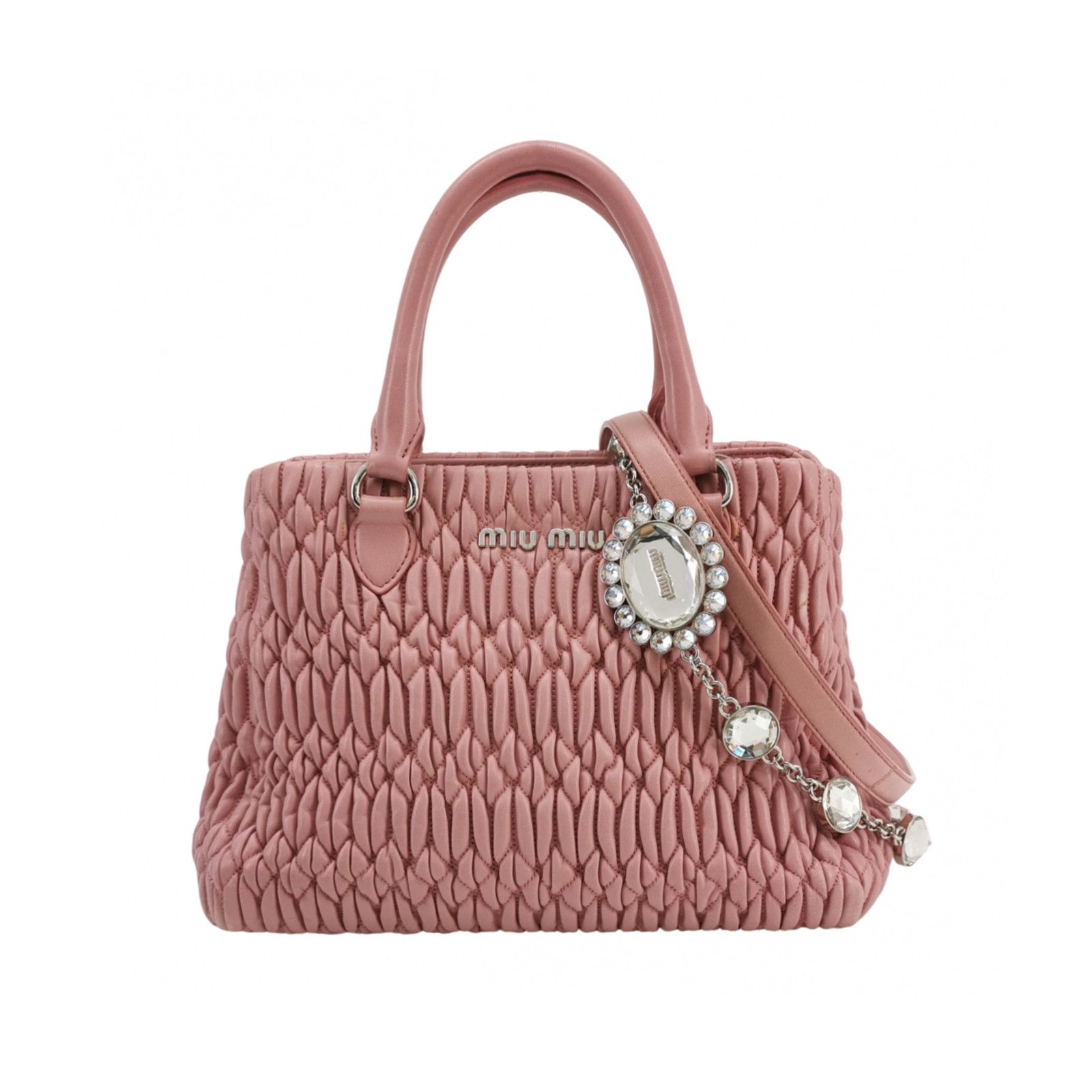 Miu Miu Miu Miu Crystal Matelassé Leather Bag Size ONE SIZE - 1 Thumbnail