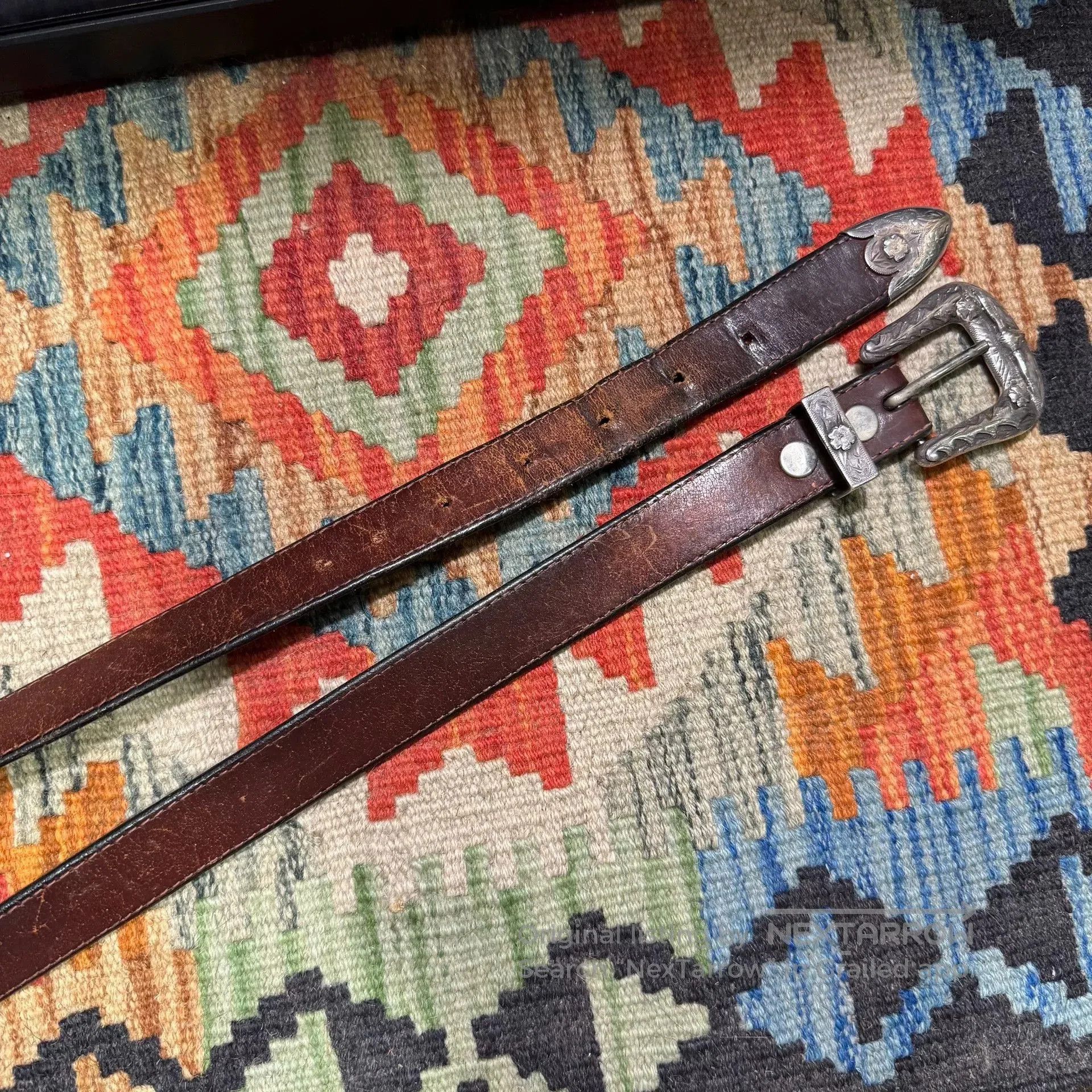 Polo Ralph Lauren Ralph Lauren Silver Buckle Leather Belt. Size ONE SIZE - 4 Thumbnail