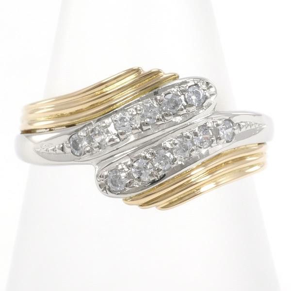 Other Other PT900 Platinum K18 Yellow Gold Diamond Ring Size 11 Metal Ring in Excellent Condition Size ONE SIZE - 1 Thumbnail