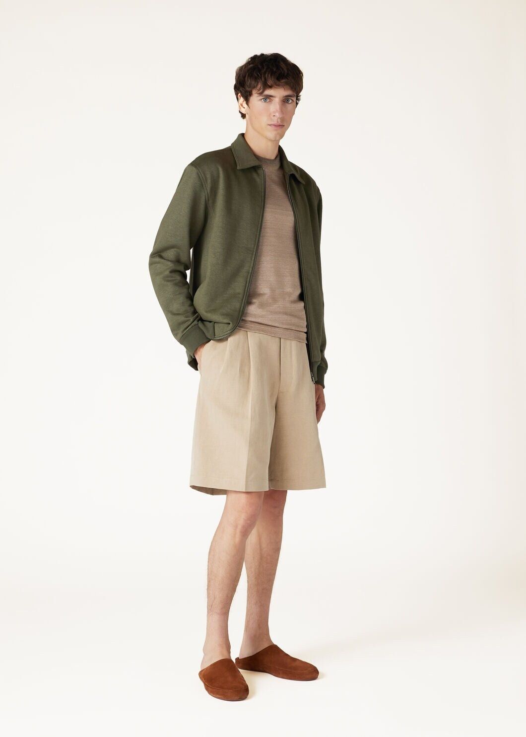 Loro Piana o1w1db10125 FAN8927 Siwo T-Shirt in Beige Size US S / EU 44-46 / 1 - 4 Thumbnail