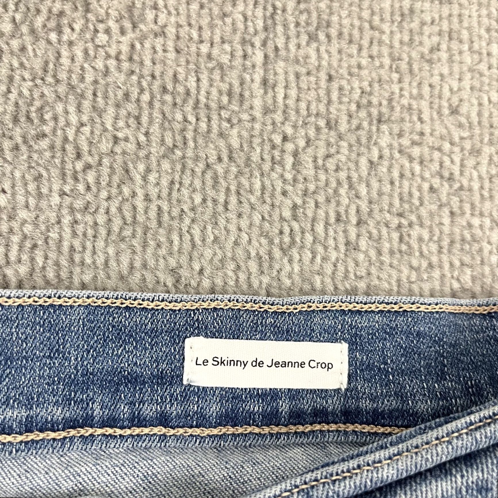 Frame FRAME Le Skinny de Jeanne Crop Jeans Womens Size 32 Light Blue Denim Slim Fit Stretch Size 24" / US 00 / IT 34 - 3 Thumbnail