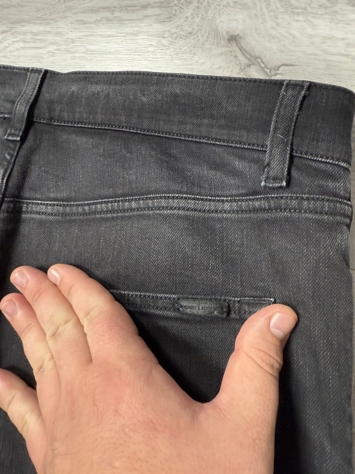 Saint Laurent Paris Saint Laurent Paris Washed Black D02 M/SK-LW Jean Denim Pant Size US 33 - 10 Thumbnail