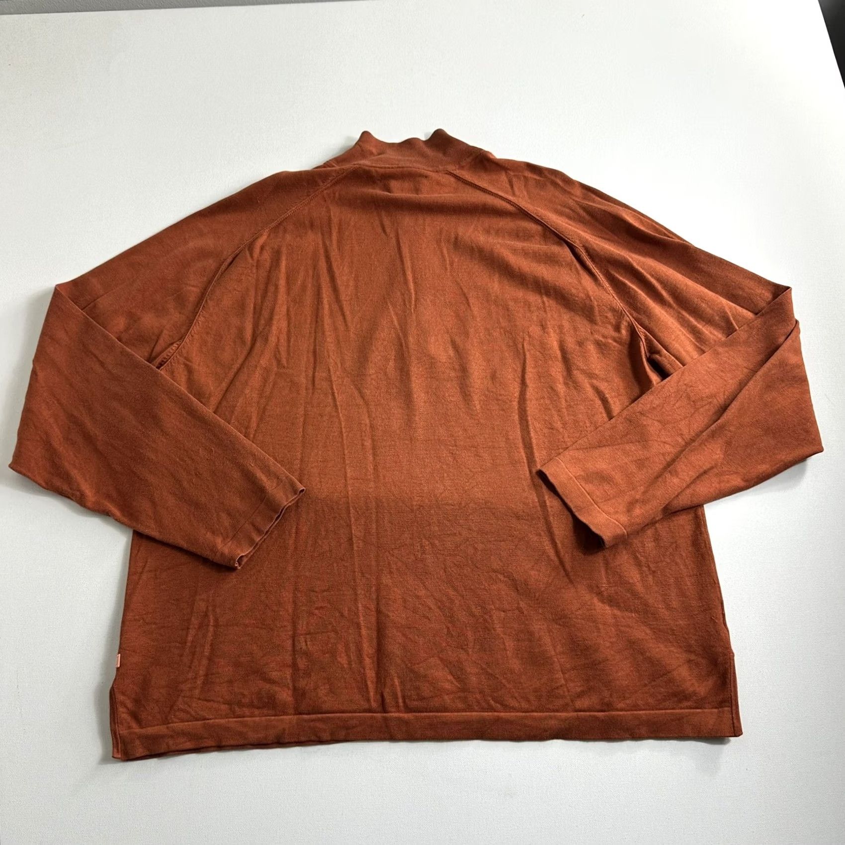 Tommy Bahama Tommy Bahama 1/4 Zip Sweater Mens XL Silk Blend Long Sleeve Orange Preppy Pullover Knit Casual Cardigan? Size US XL / EU 56 / 4 - 2 Thumbnail