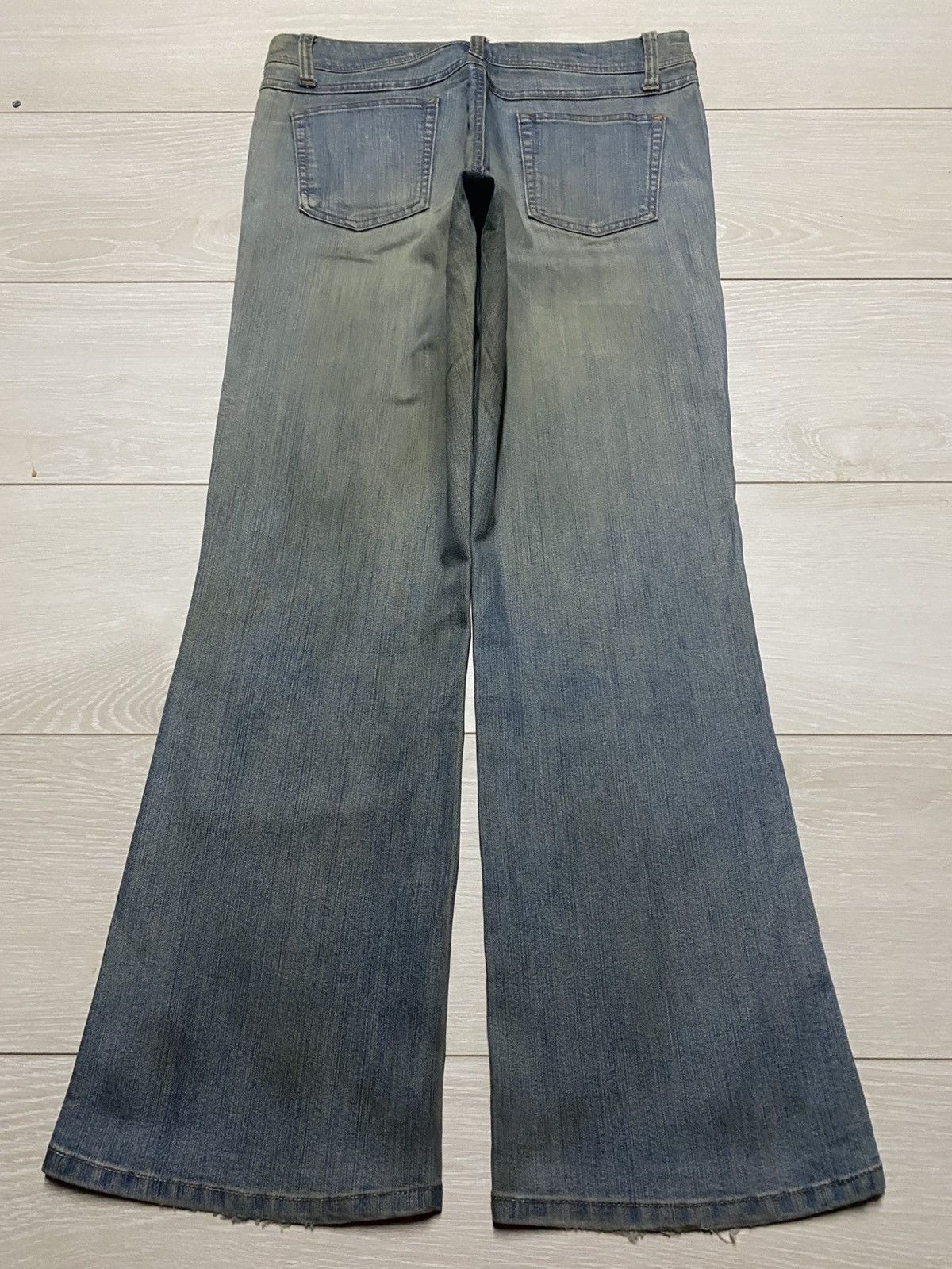 Japanese Brand Vintage Japanese Brand Crazy Mud Wash Distressed Flare Jeans Size US 30 / EU 46 - 2 Thumbnail