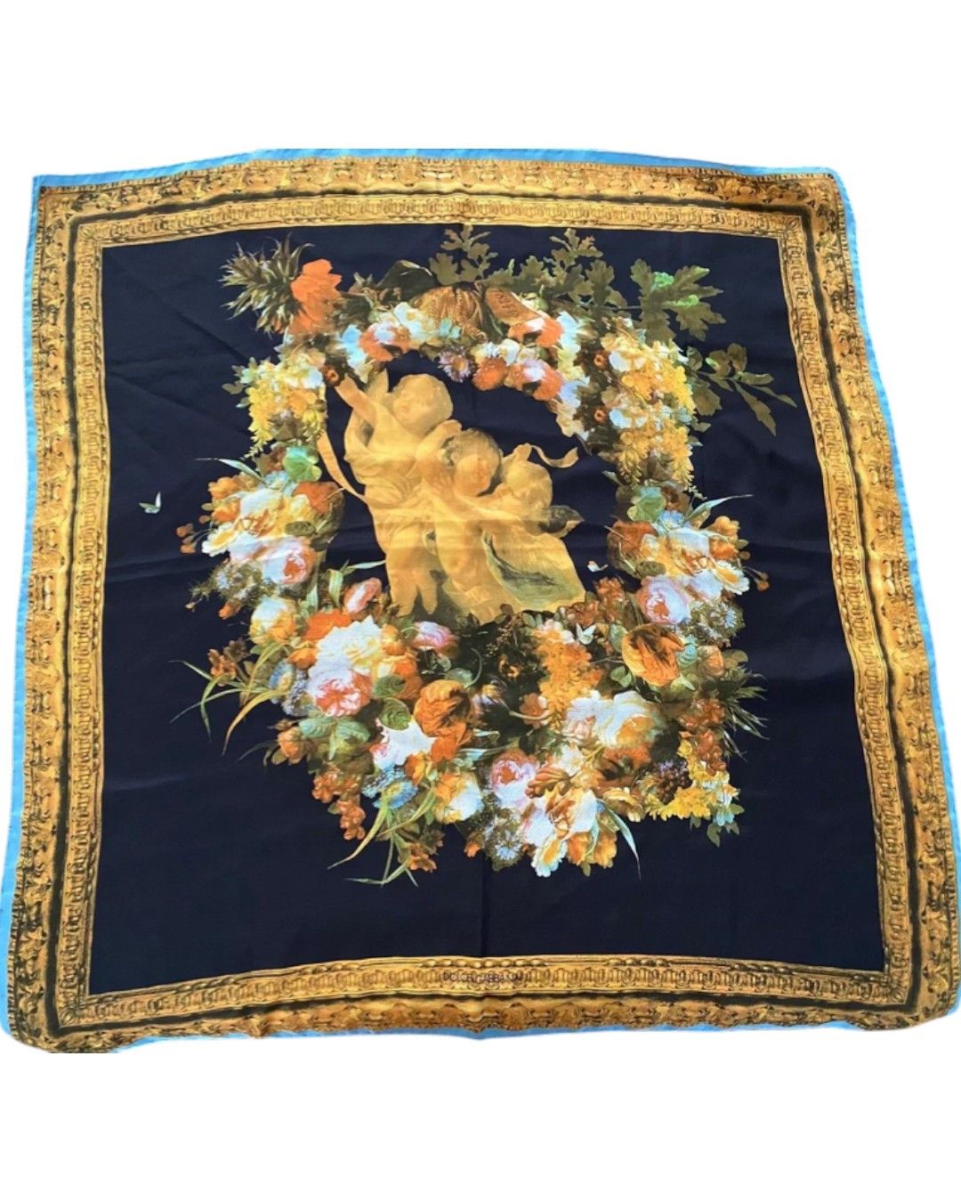 Dolce & Gabbana PRINTED CUPIDS SILK SCARF Size ONE SIZE - 5 Thumbnail