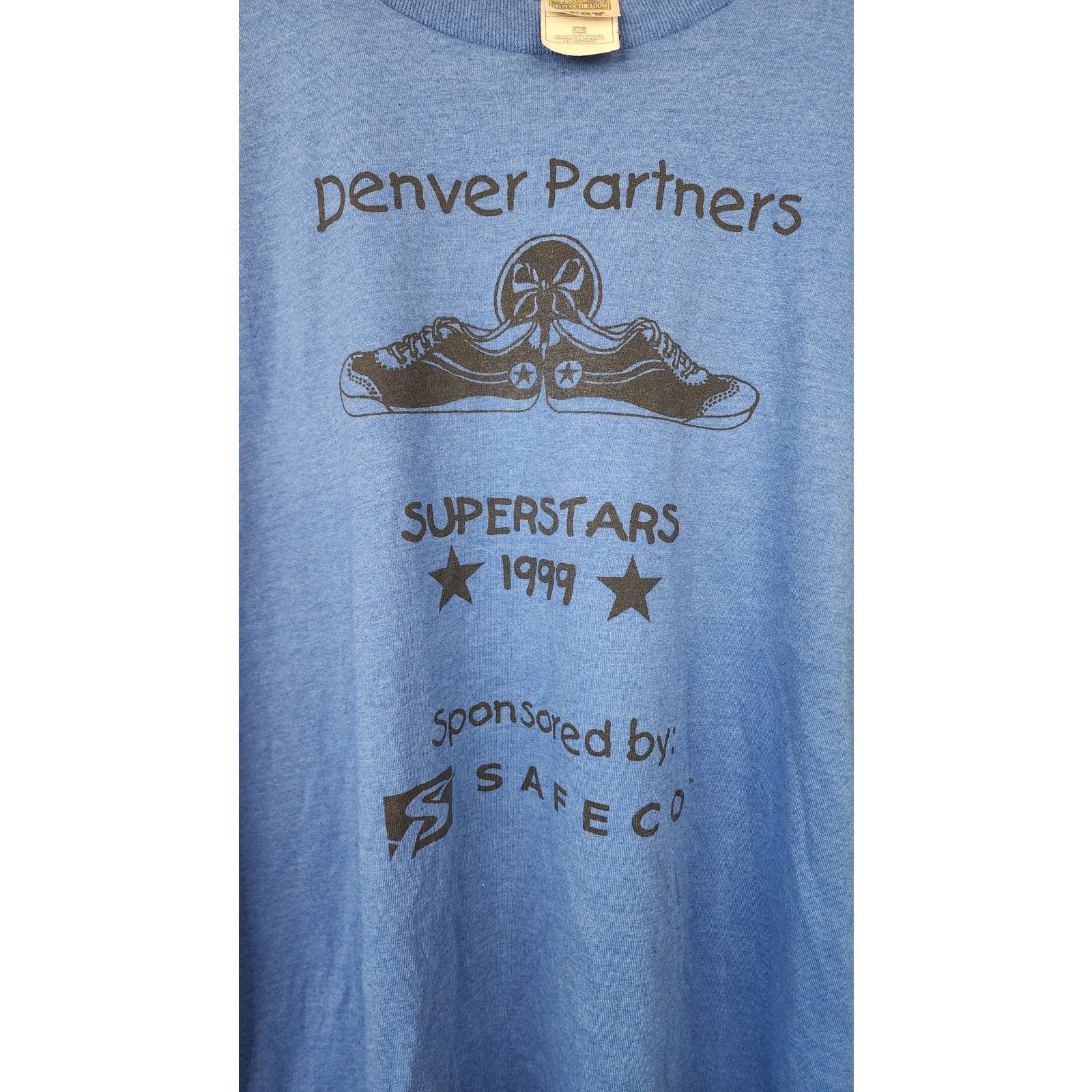 Fruit Of The Loom Vintage Denver Shirt Partners Superstars First Tee 1999 XL Size US XL / EU 56 / 4 - 2 Thumbnail