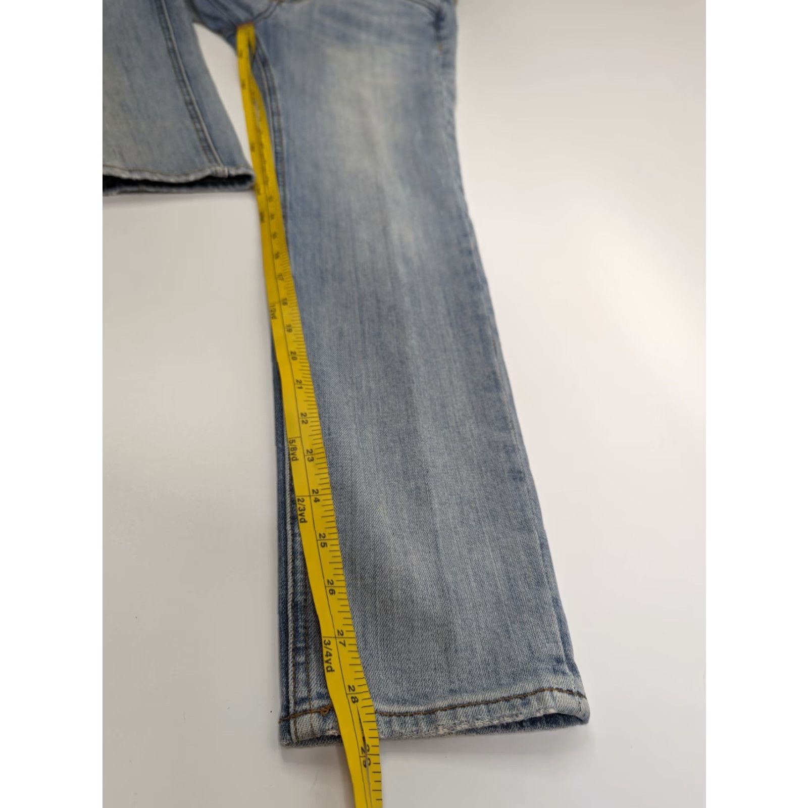 Vintage KUT From the Kloth Jeans Womens Regular Light Wash Denim Blue Cotton Spandex Slim Straight 5-Pocket Logo Comfort Easy Care Size 26" / US 2 / IT 38 - 6 Thumbnail