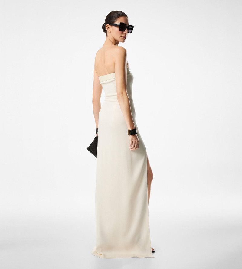 Tom Ford o1w1db10126 AB3340 Strapless Evening Dress in White Size M / US 6-8 / IT 42-44 - 3 Thumbnail